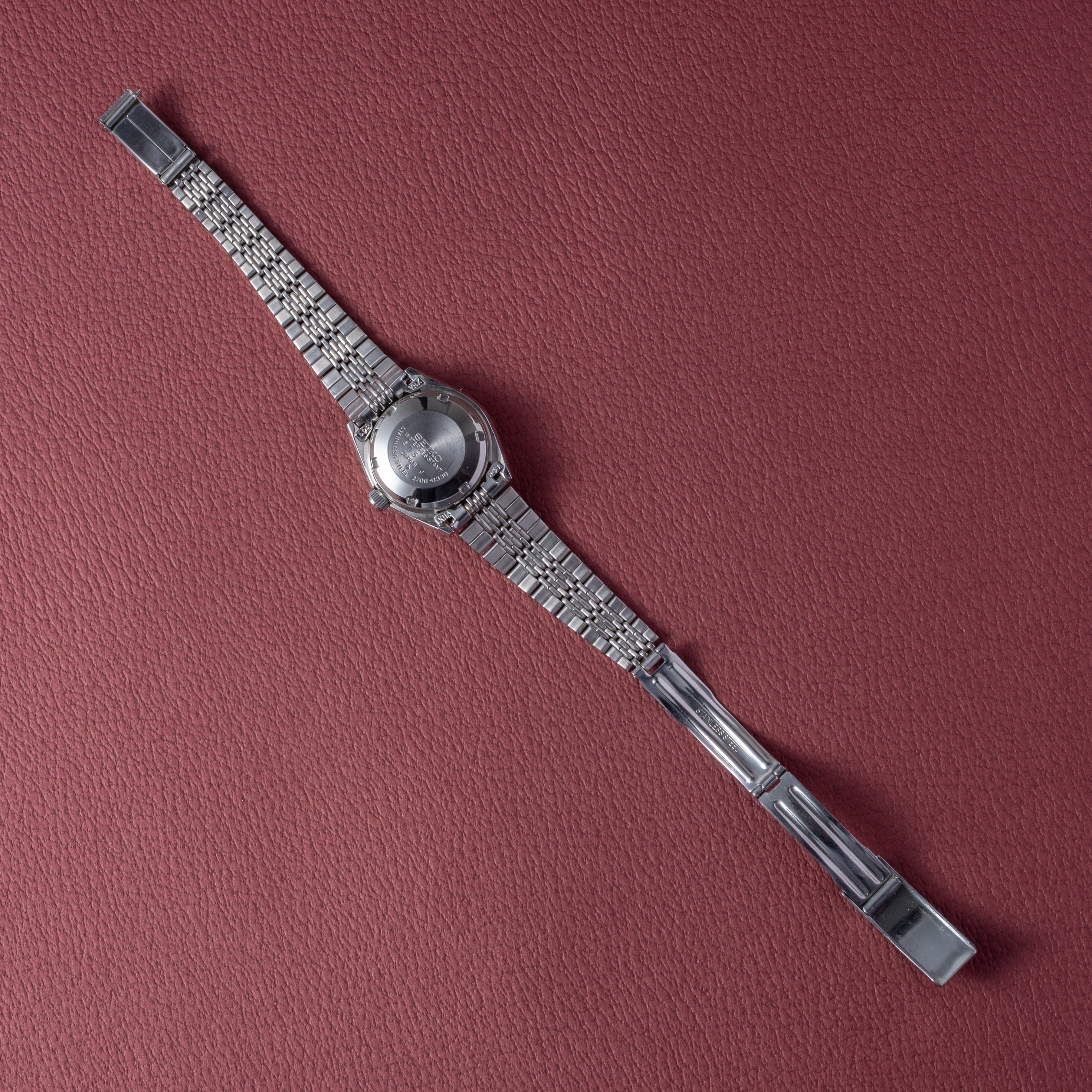 セイコー レディース自動巻 1974年製 日本語デイト 純正ステンレスブレス