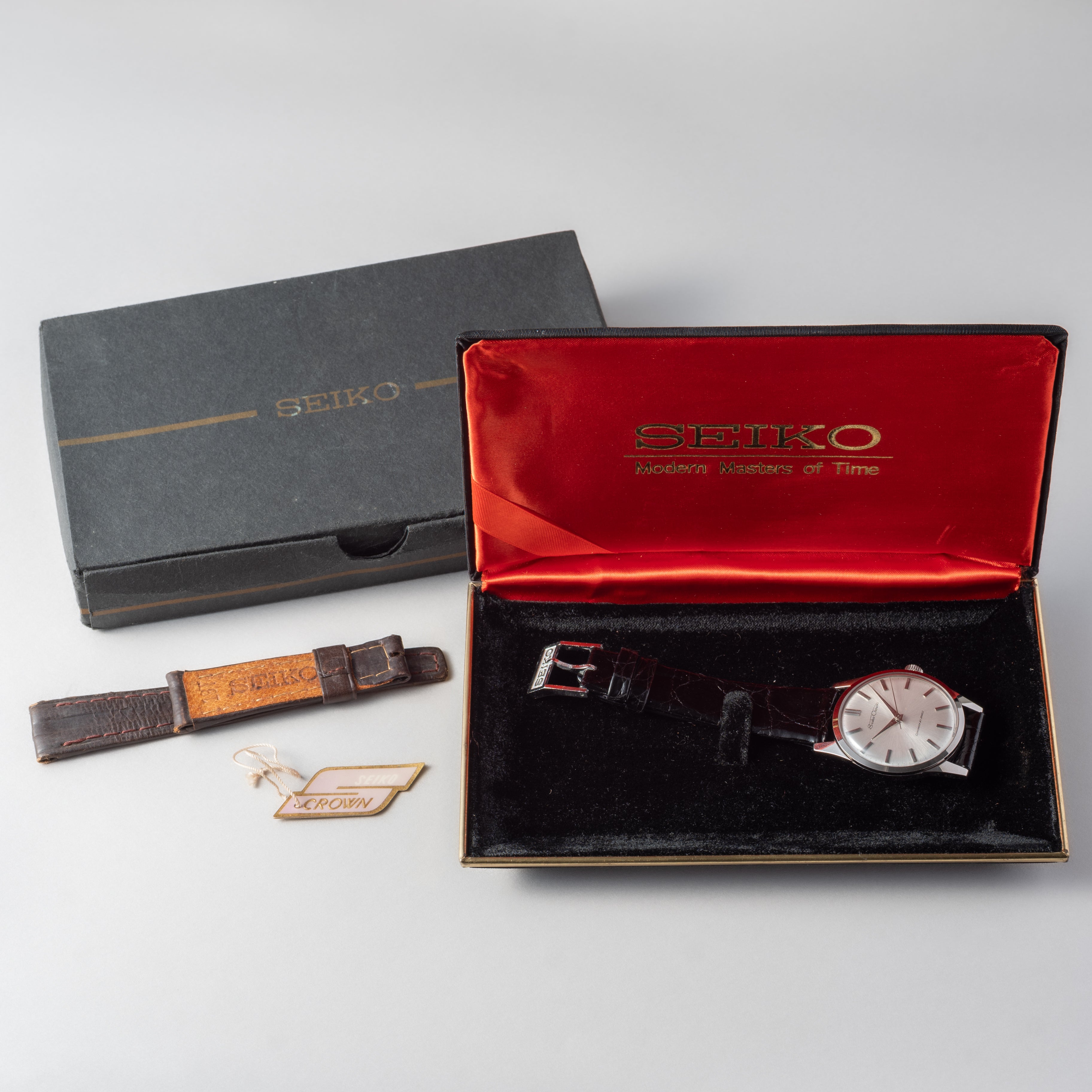 セイコー クラウン 21石 Ref.J14091 未使用品 箱、タグ、純正革ベルト、純正尾錠付き