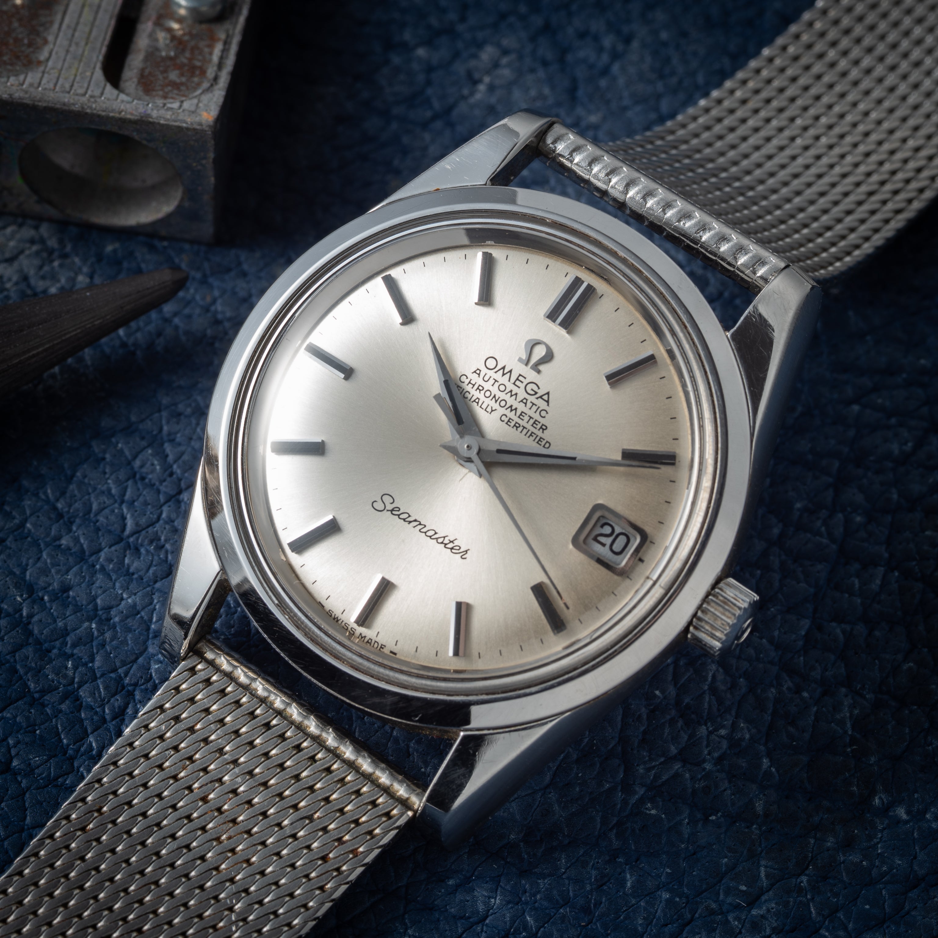 オメガ シーマスタークロノメーター 1971年製 Ref.166.010 自動巻クロノメーター Cal.564 シルバーダイヤル 純正ブレス