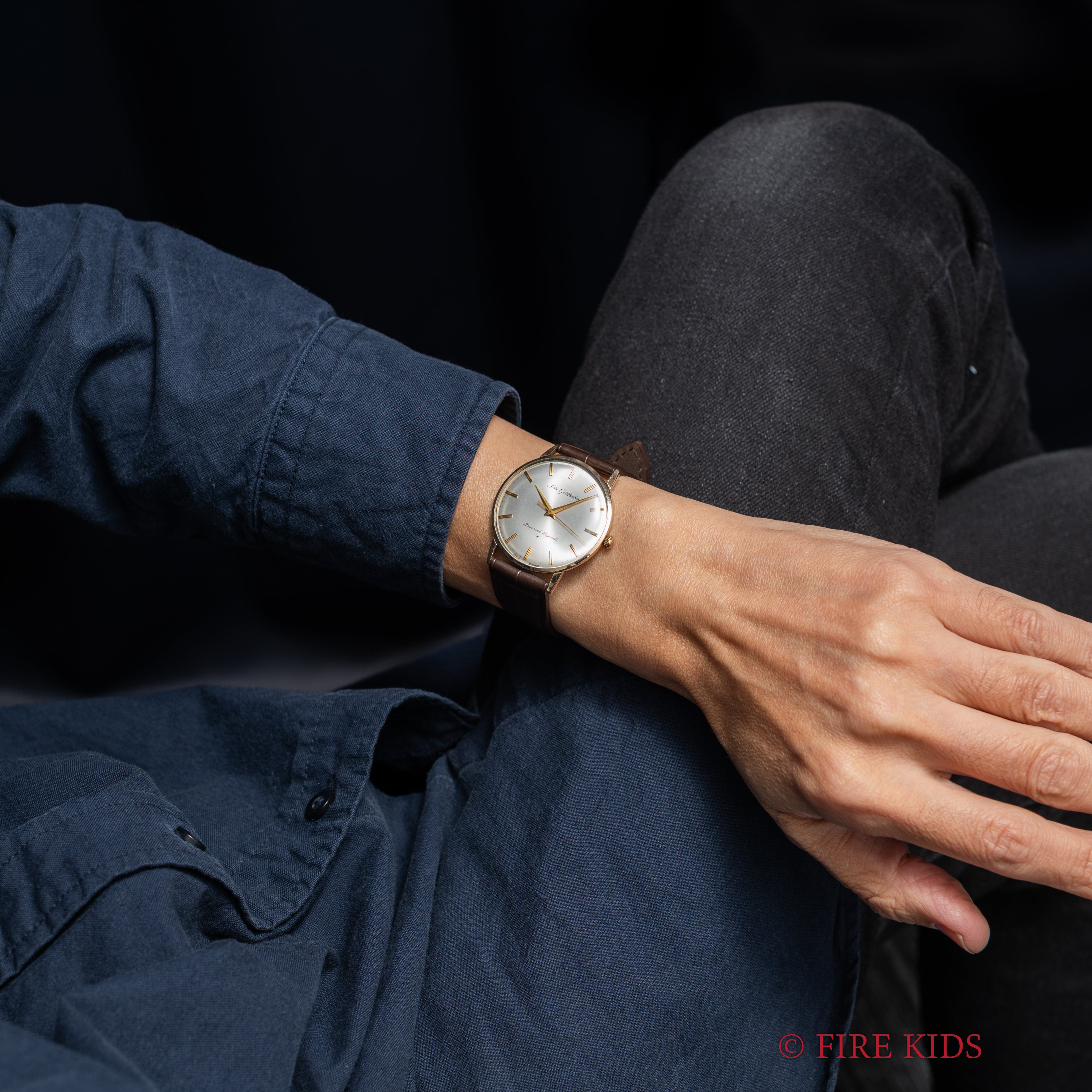 セイコー 1964年製 ゴールドフェザー 薄型手巻き Ref.15002 14金張りケース　