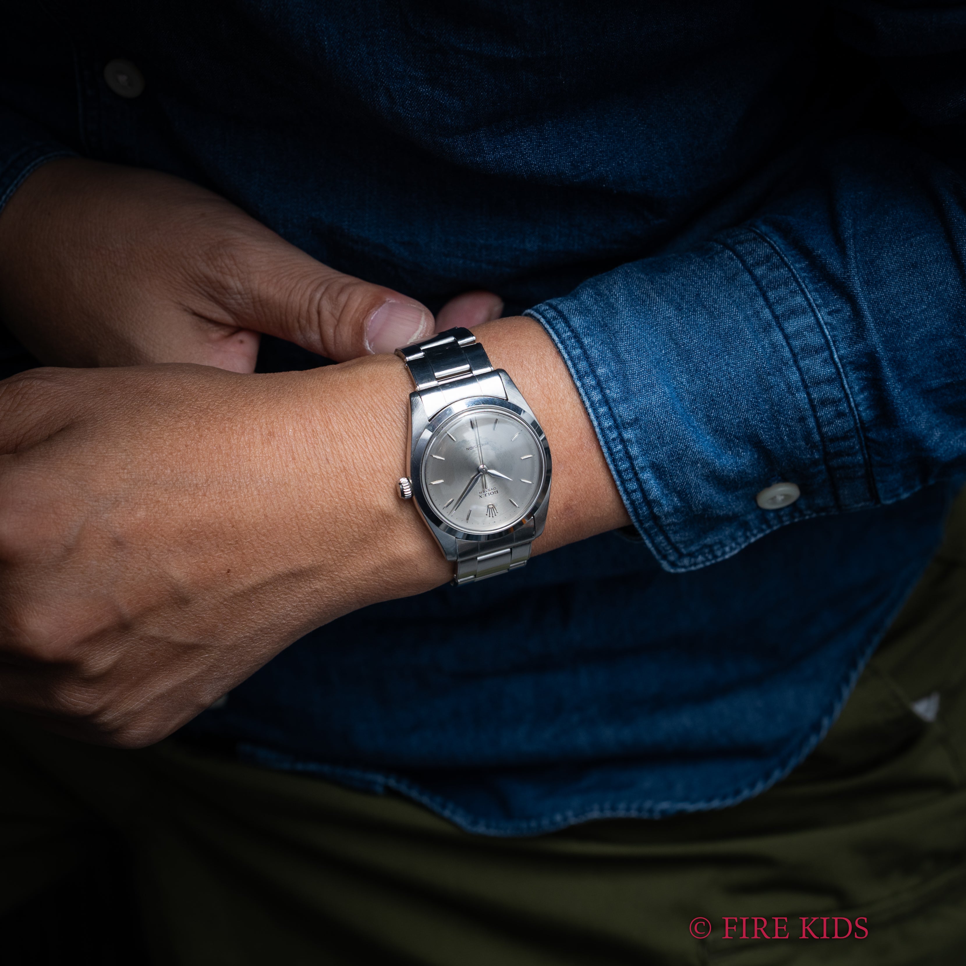 ロレックス オイスター 1964年製 ビッグケース 手巻き Ref.6424 グレーダイヤル