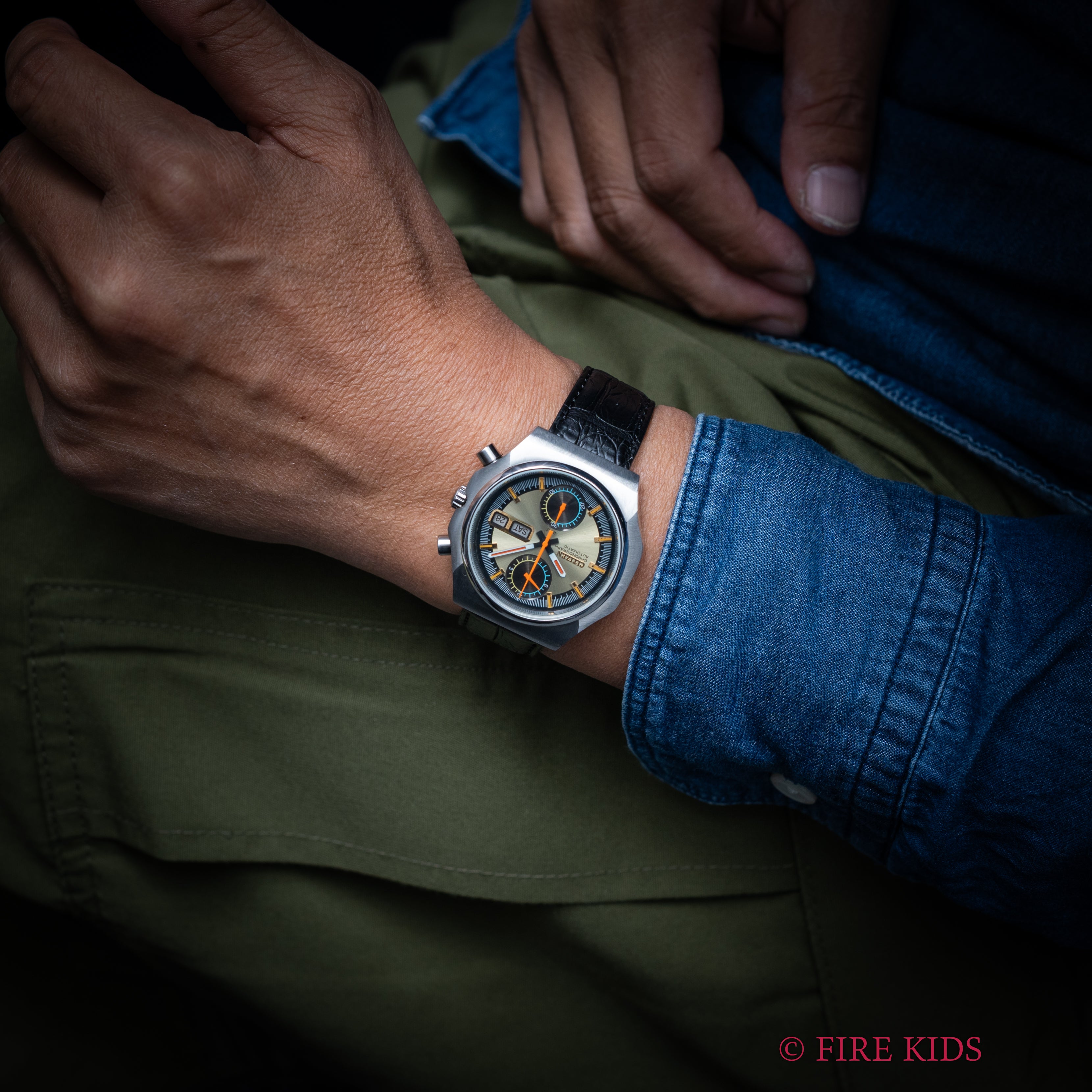 シチズン モナコ クロノグラフ 1975年製 フライバック機能付き 自動巻き 美品