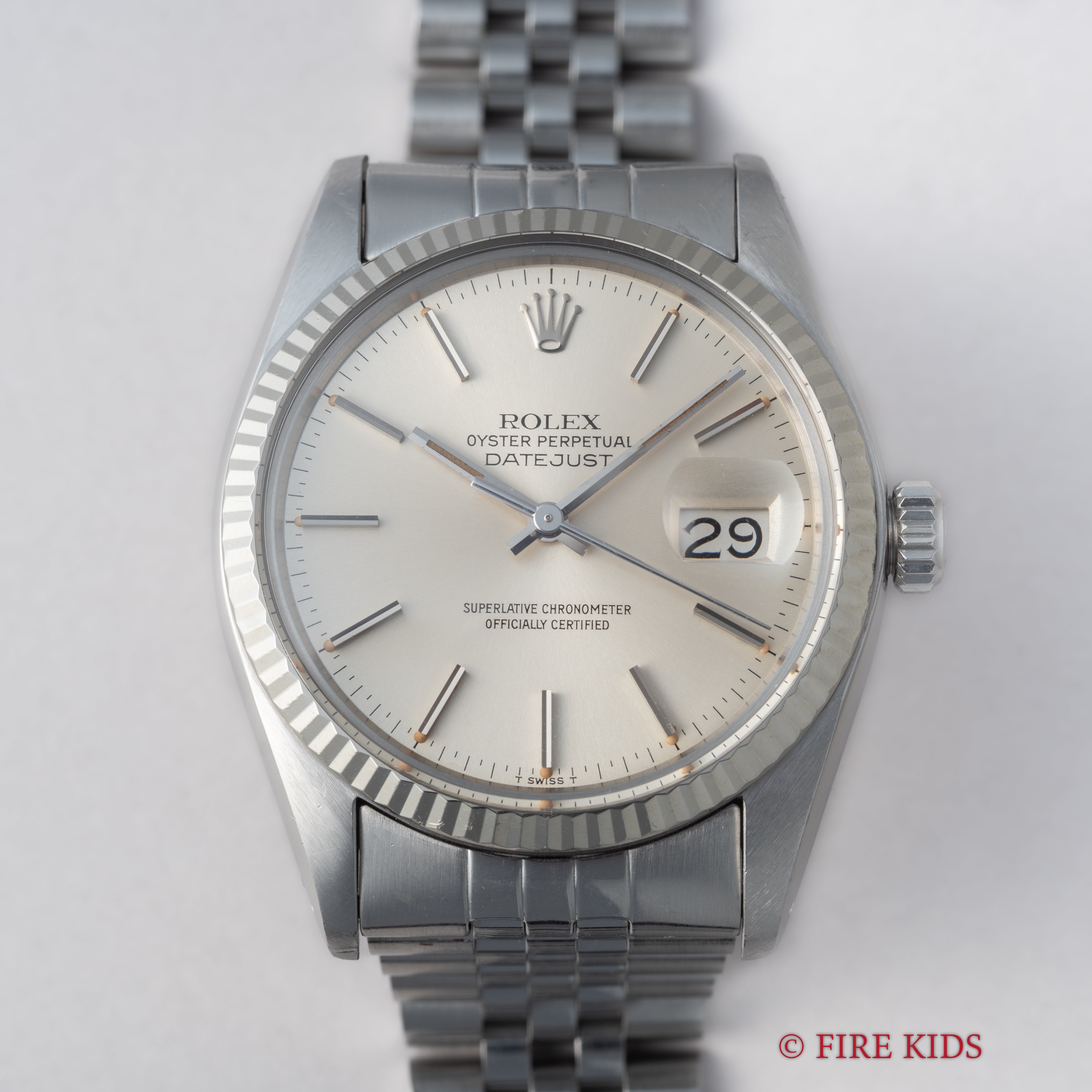 ロレックス デイトジャスト 自動巻き 1978年製 Ref.16014 シルバーダイヤル WGベゼル