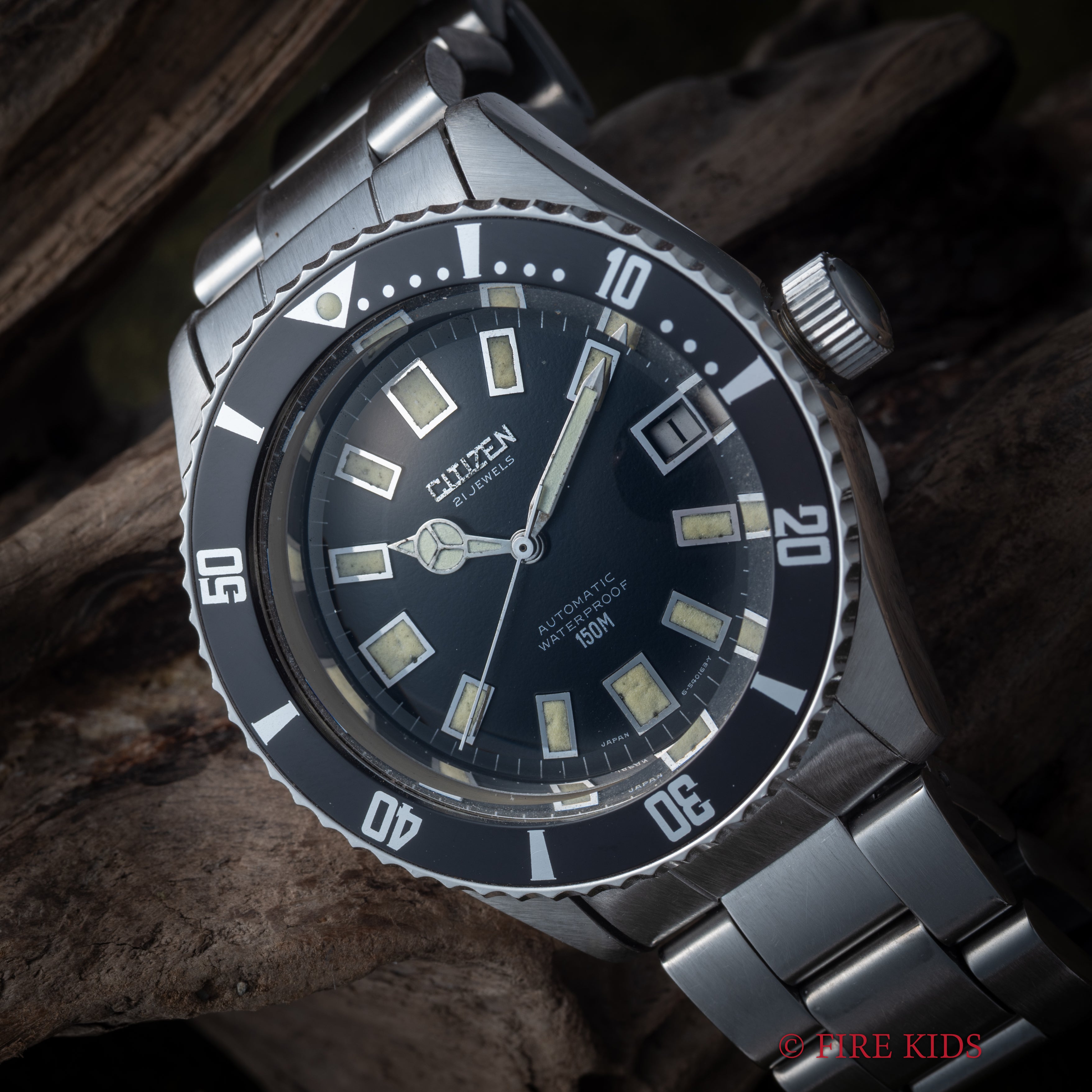 シチズン チャレンジダイバー 150M 初期型 1969年製 自動巻 Ref.4‐540115Y 社外ブレス