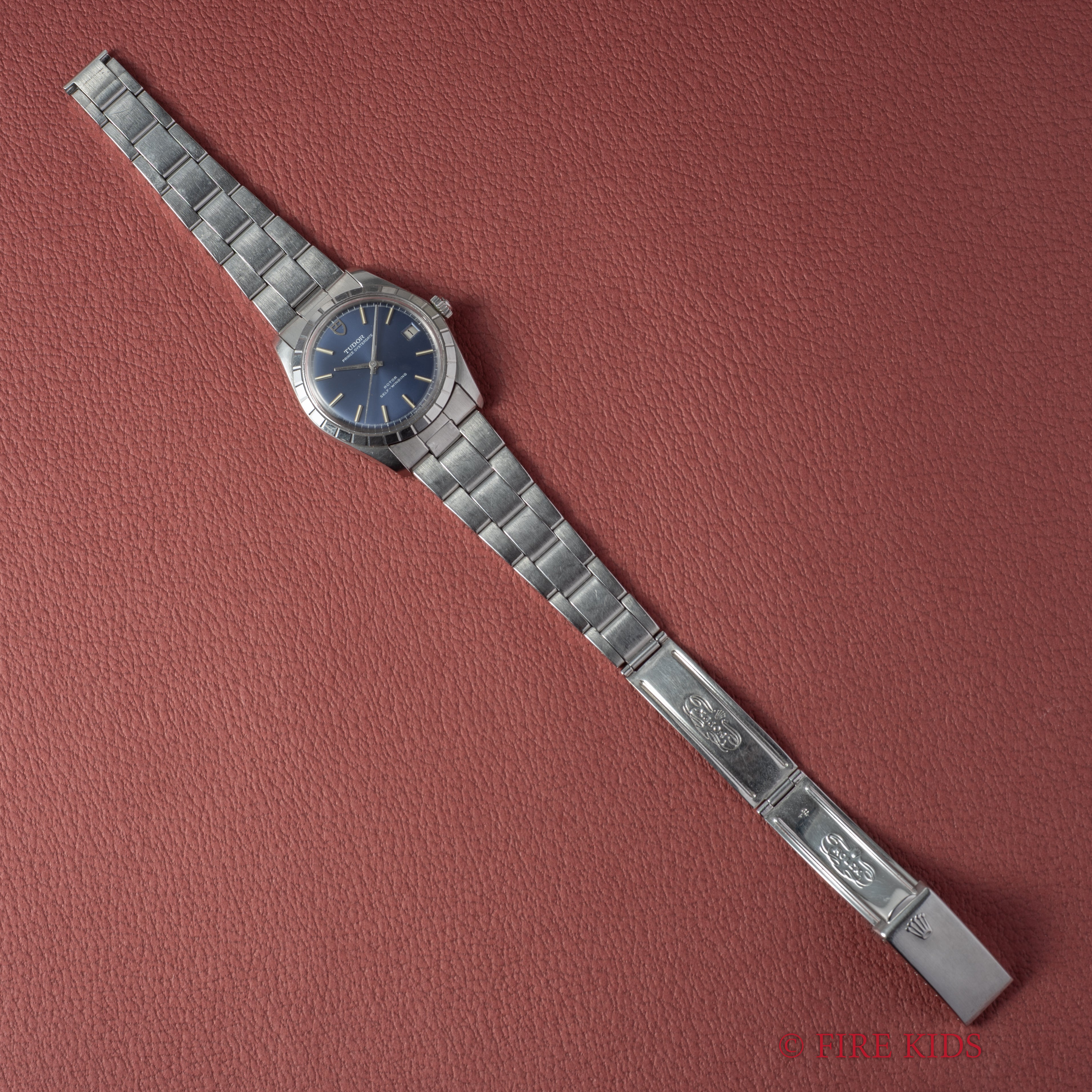 チューダー プリンスオイスターデイト ブルー 1968年製 自動巻き ロレックス純正巻きブレス