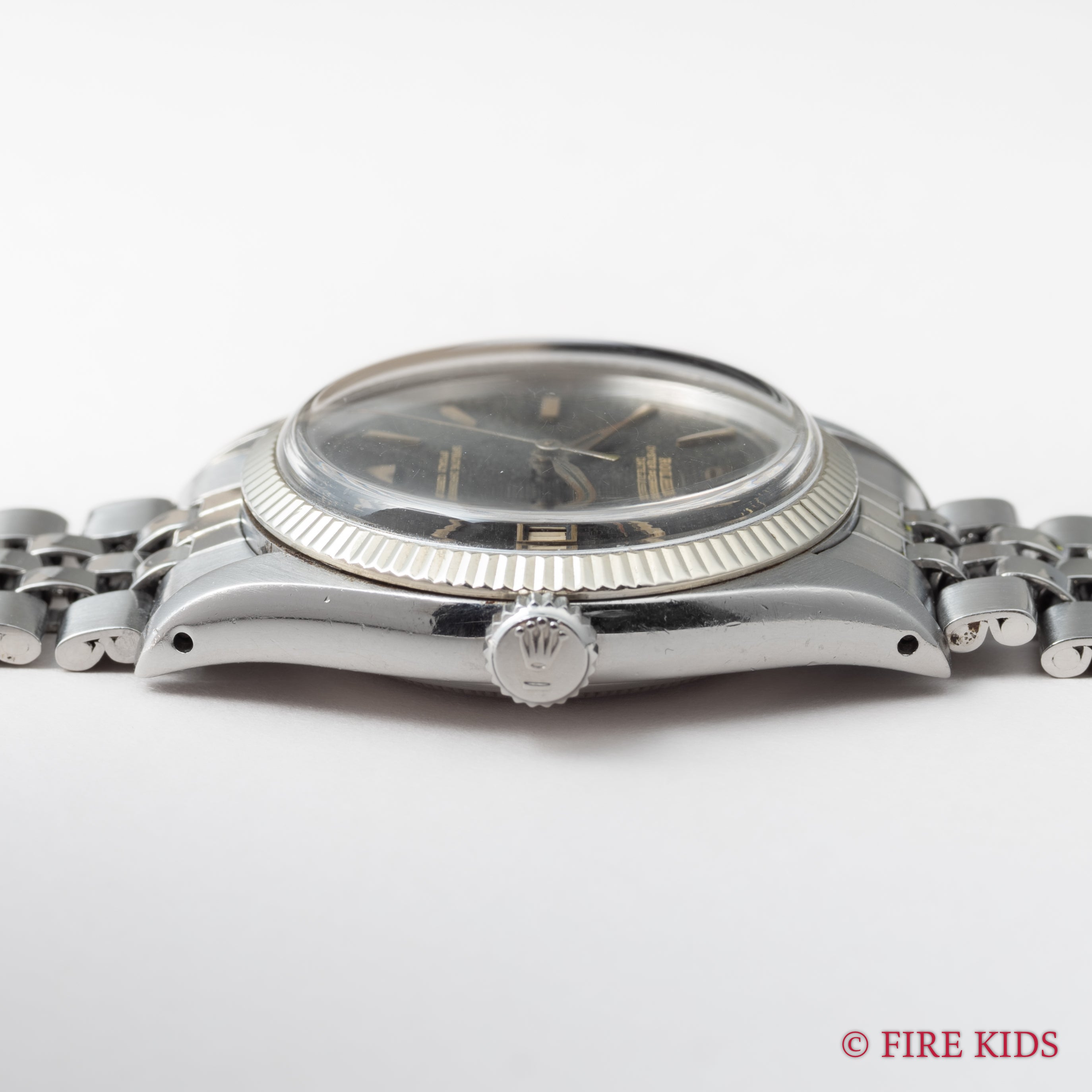 ロレックス デイトジャスト Ref.6605 ブラックギルトダイヤル 1959年製 Cal.1066
