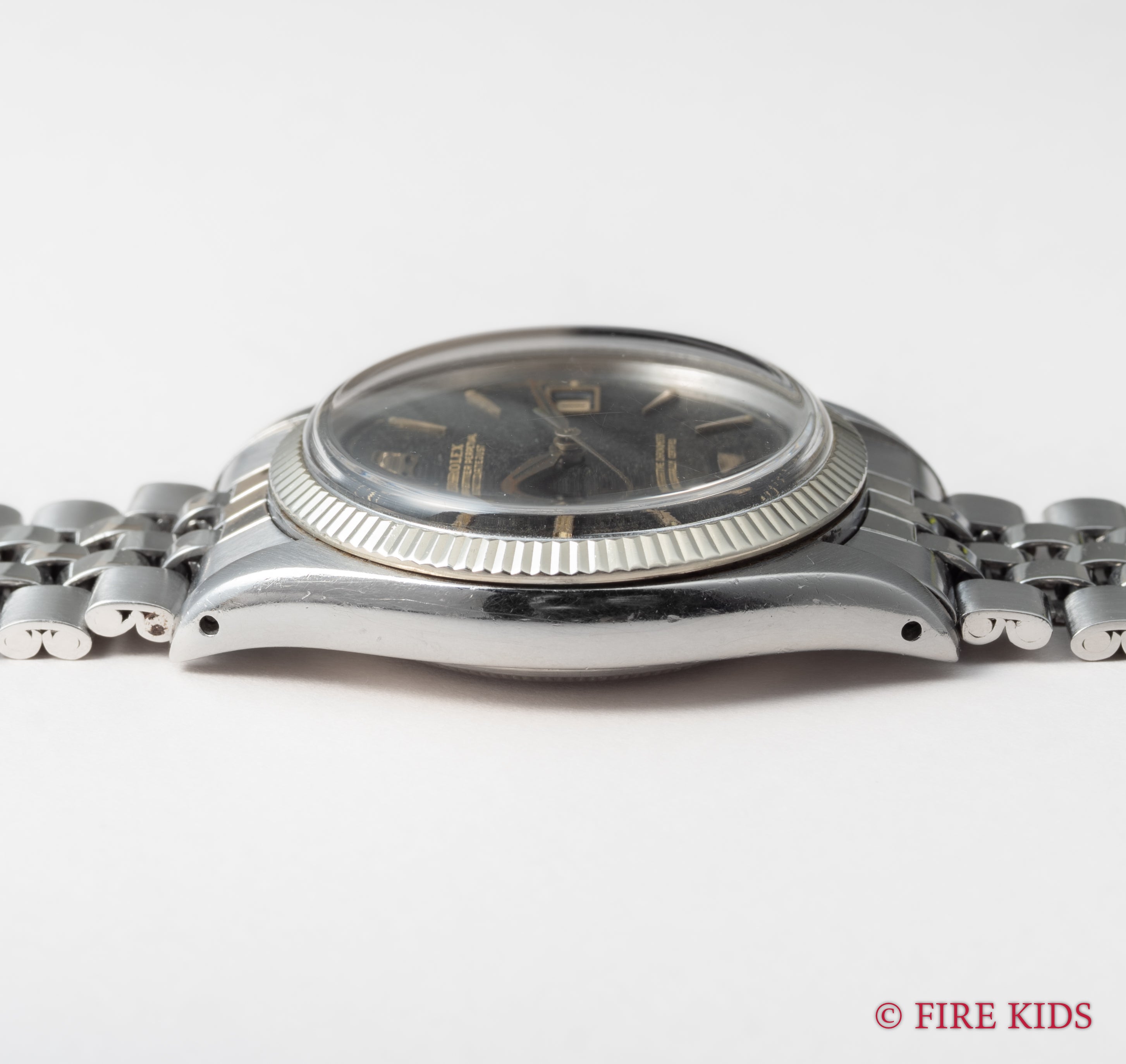 ロレックス デイトジャスト Ref.6605 ブラックギルトダイヤル 1959年製 Cal.1066