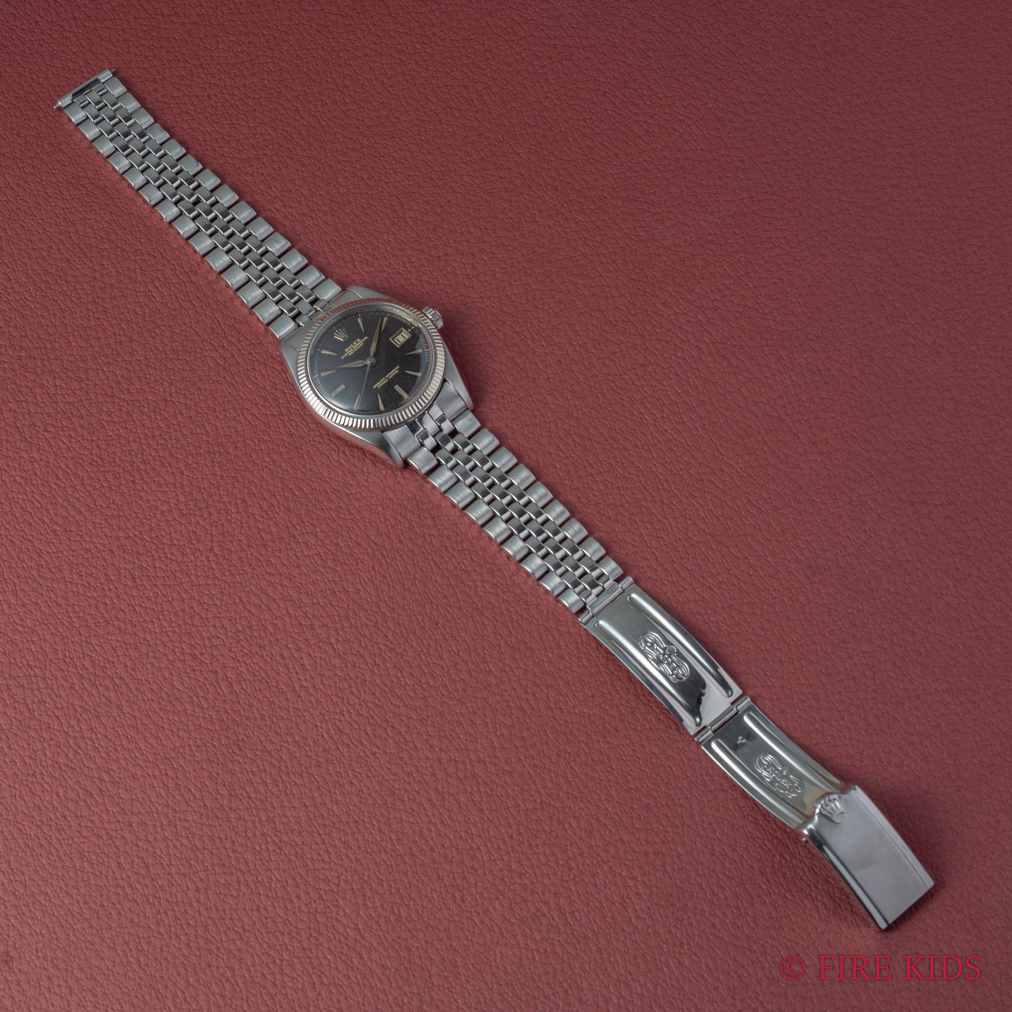 ロレックス デイトジャスト Ref.6605 ブラックギルトダイヤル 1959年製 Cal.1066