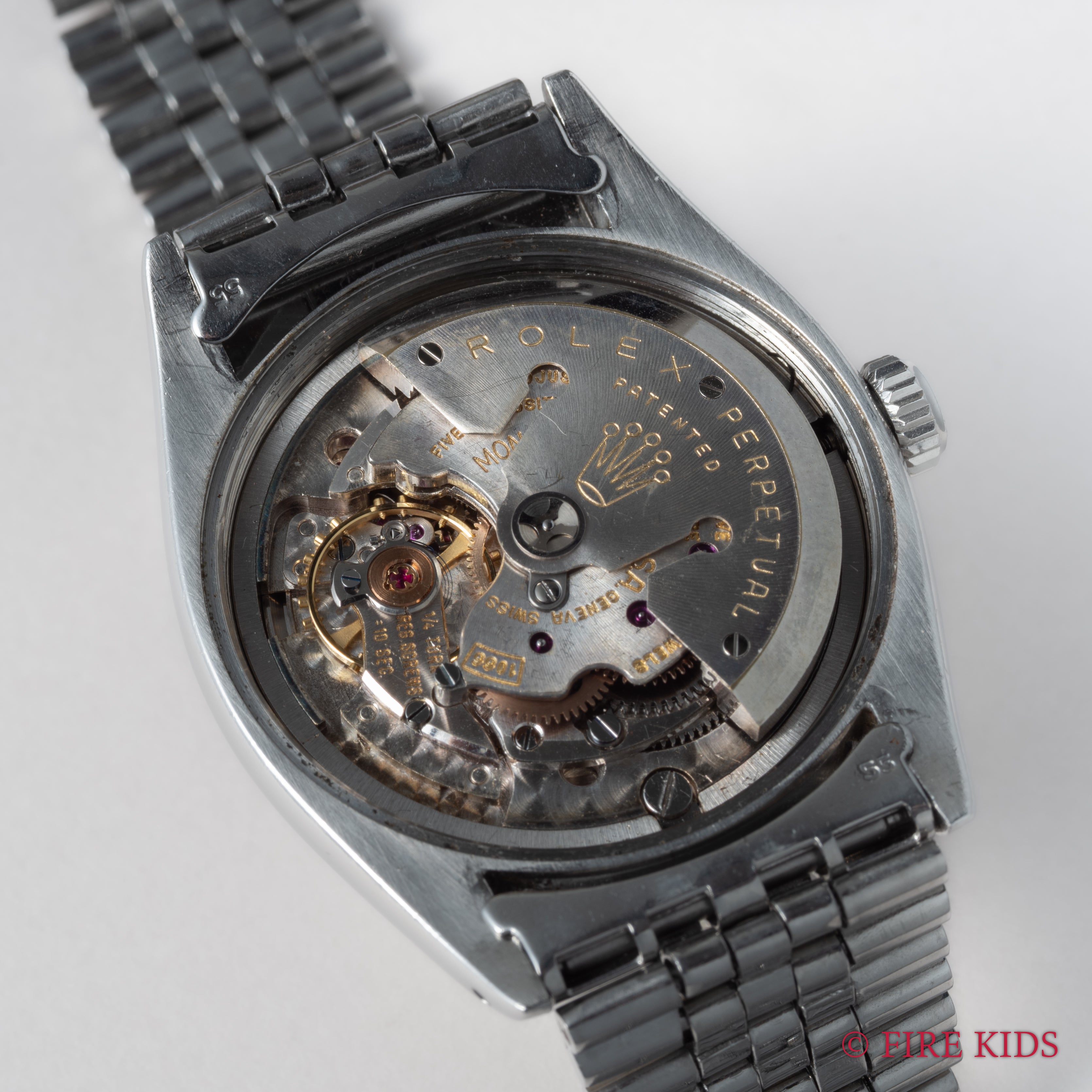 ロレックス デイトジャスト Ref.6605 ブラックギルトダイヤル 1959年製 Cal.1066