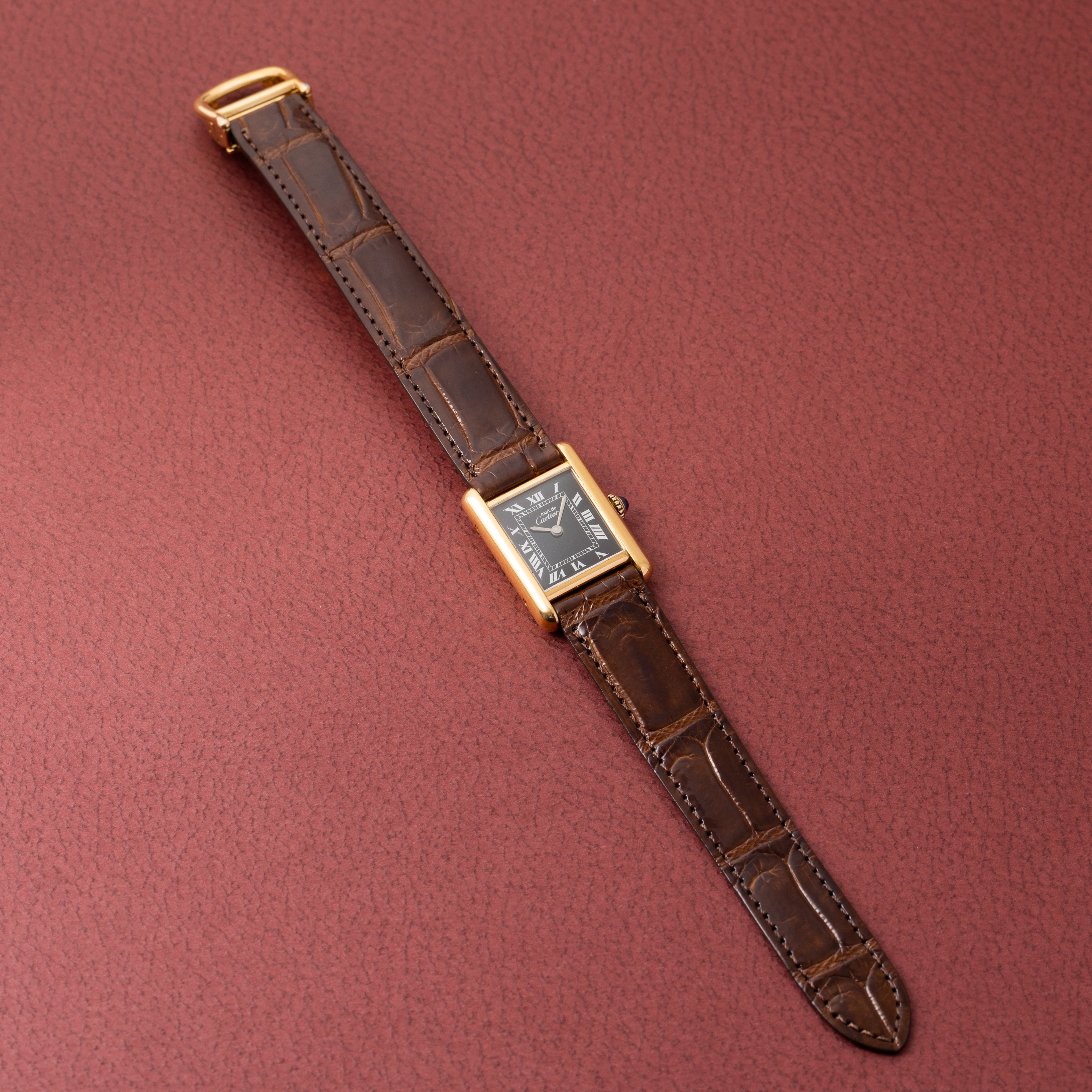 カルティエ マストタンク 1980年代製 ブラックローマンダイヤル