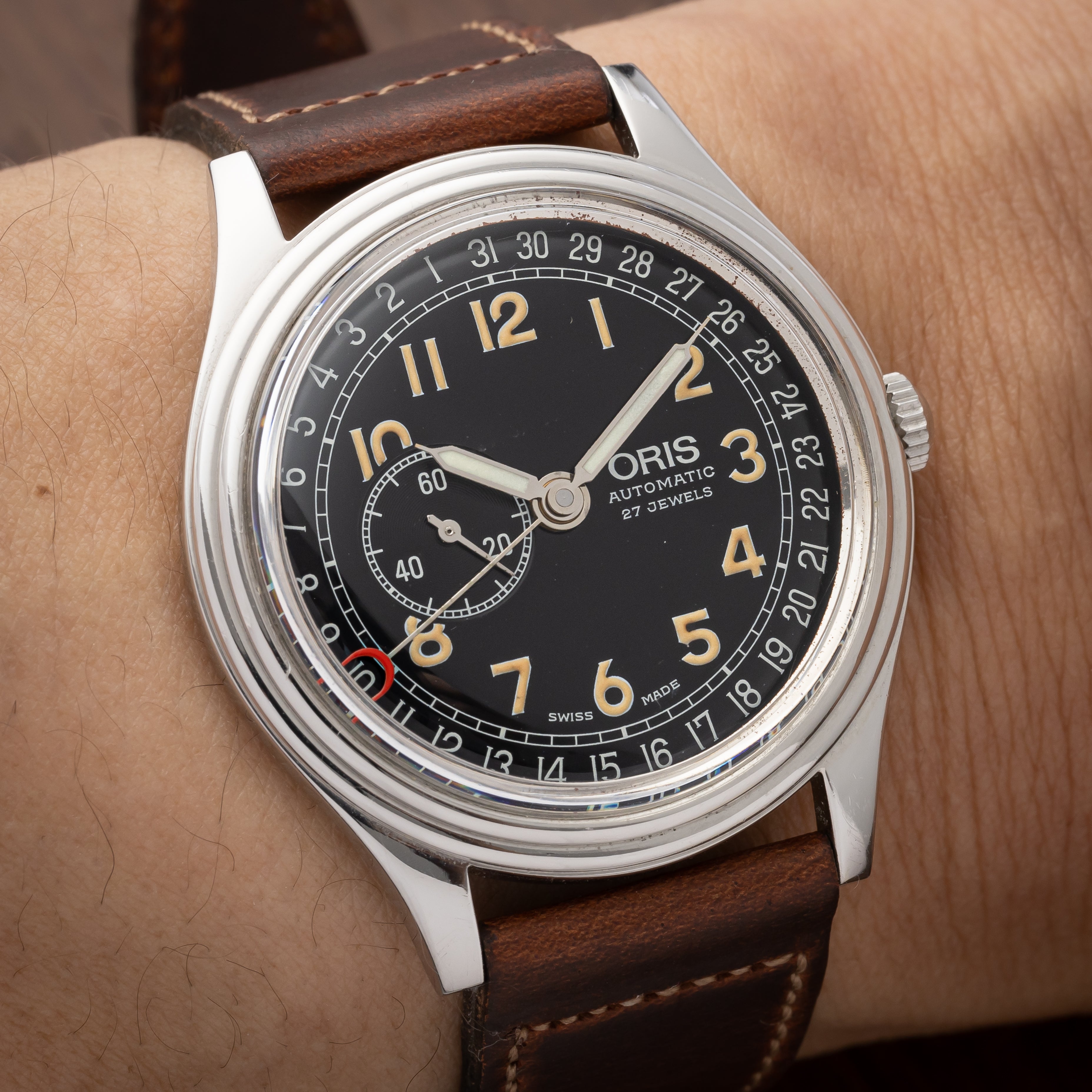 オリス 腕時計 ポインターデイト 裏面スケルトン 自動巻き スイス製 ...