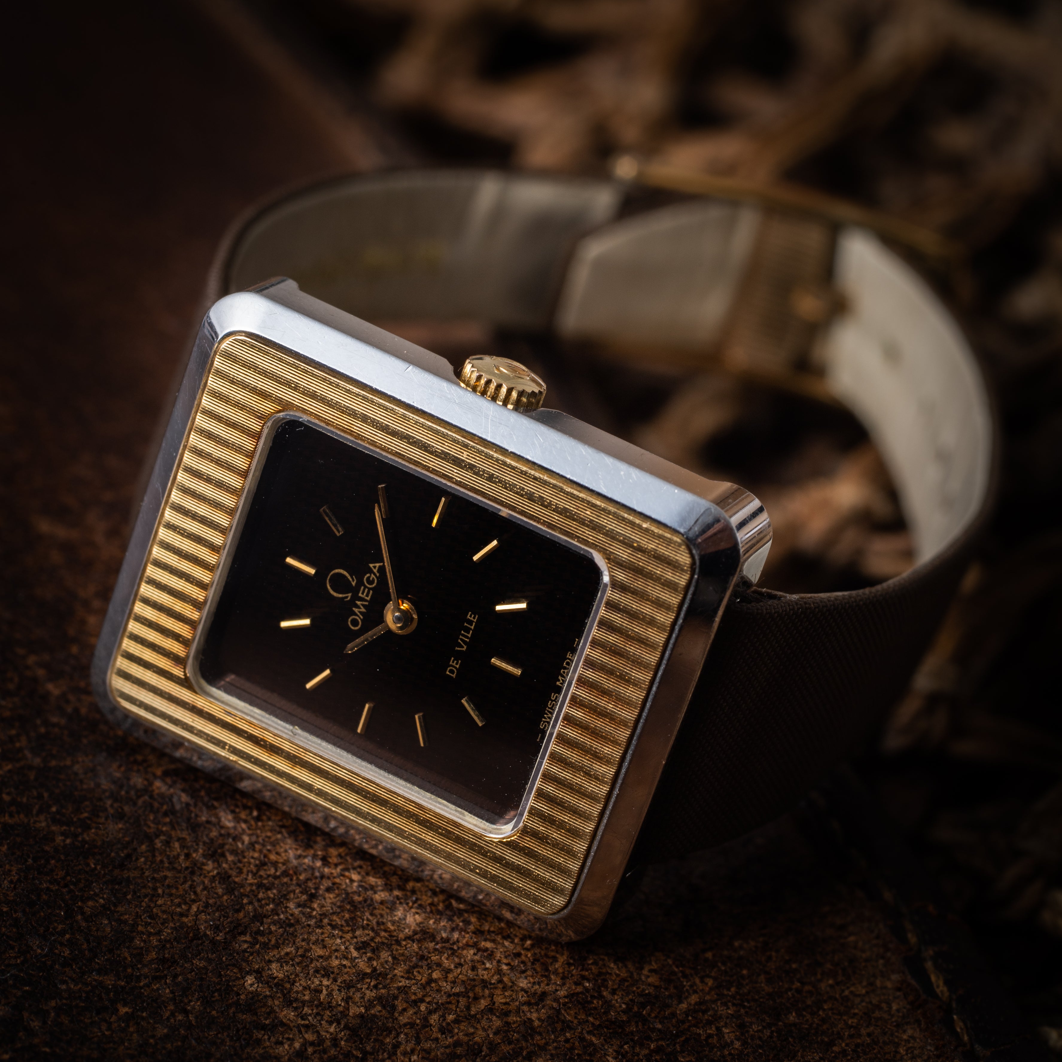 街の時計コレクション【お買い得】OMEGA 腕時計 DE VILLE レザーベルト