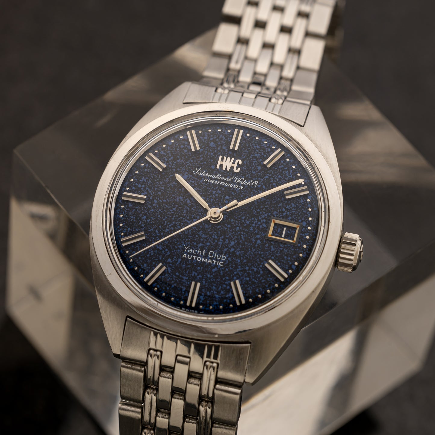 ＩＷＣヨットクラブ ブルーマーブル 1969年製 純正ステンレスブレス