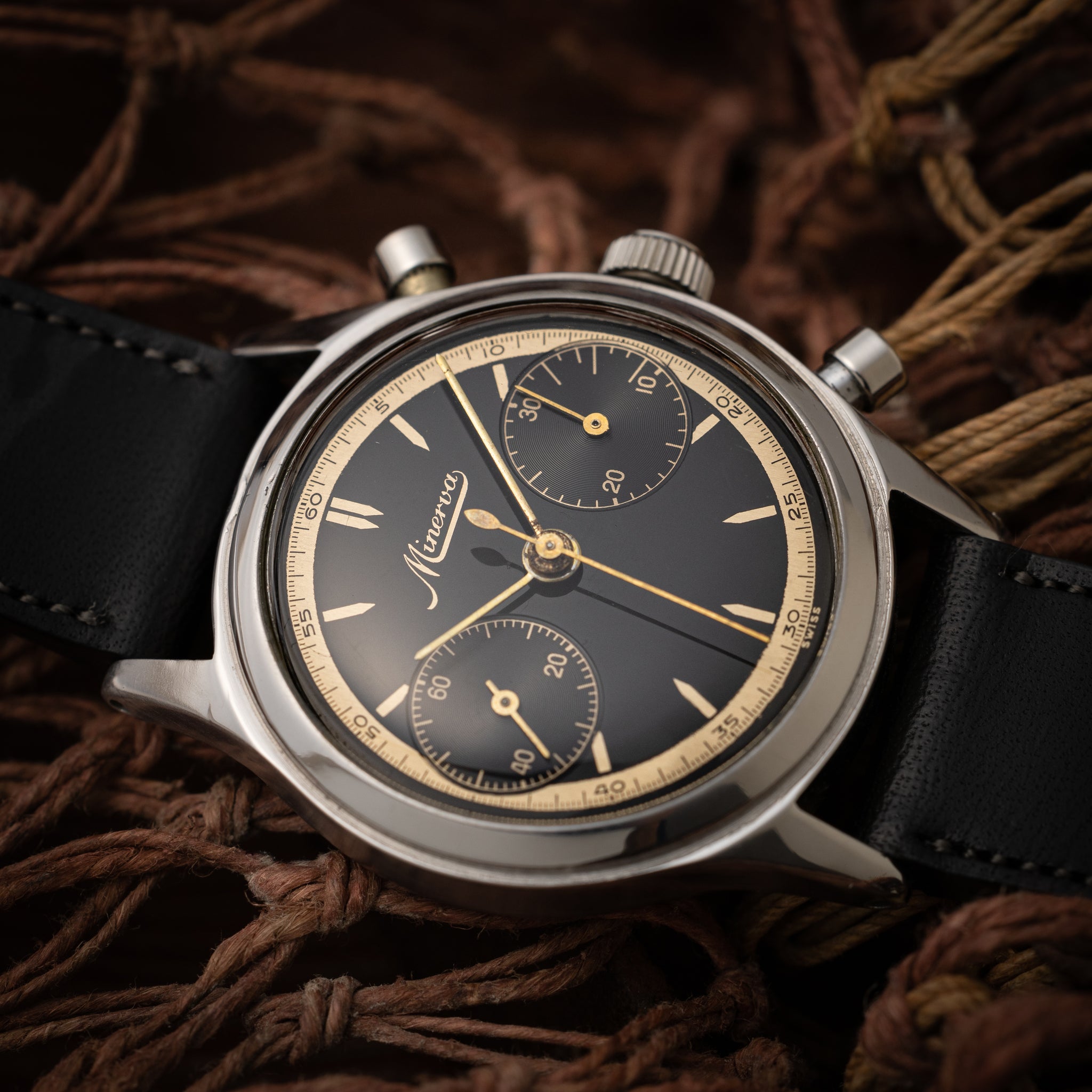 Minerva ミネルバ chronograph クロノグラフ-