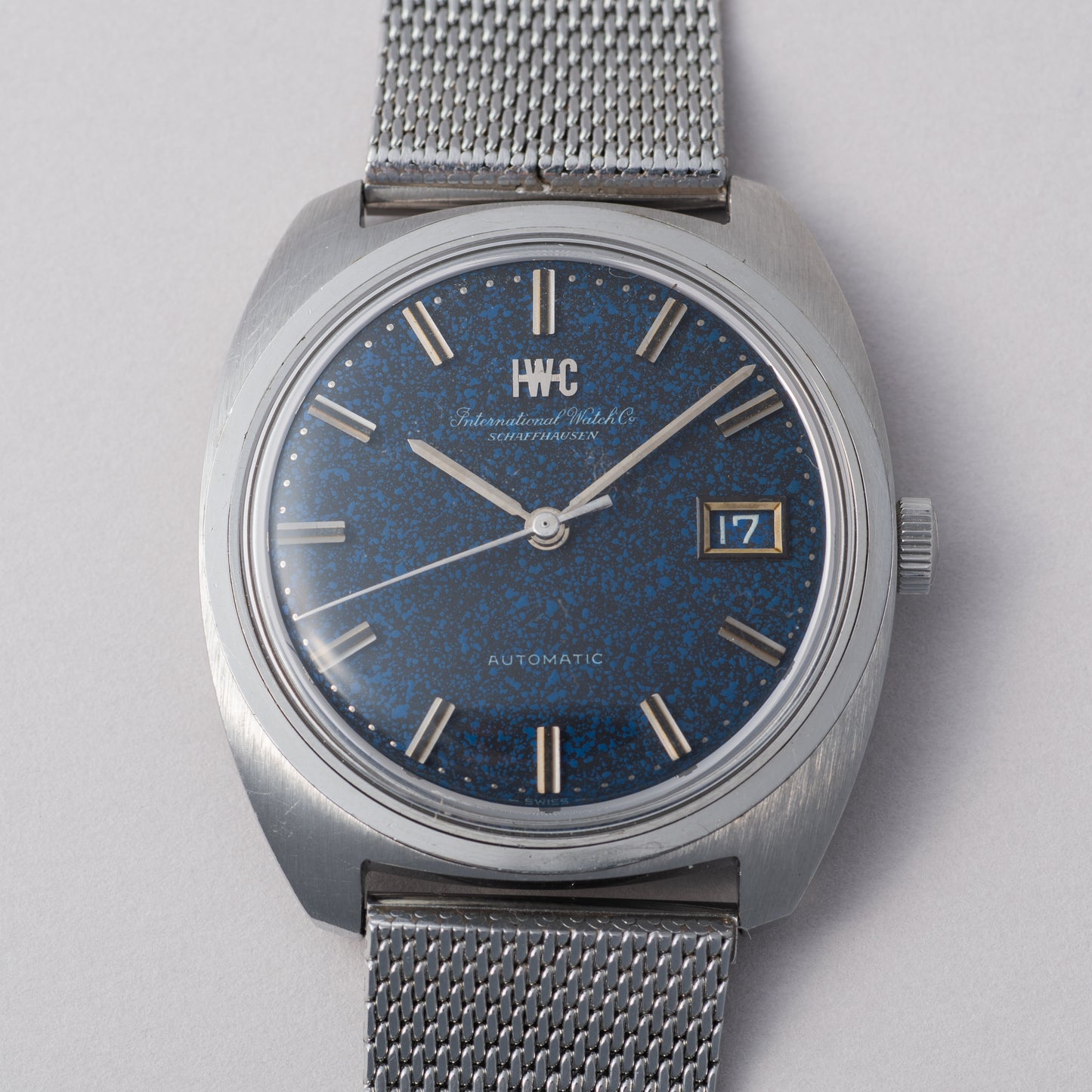 IWC ブルーマーブルダイヤル 1970年製/昭和45年製 Ref.819A 純正ステンレスメッシュブレス