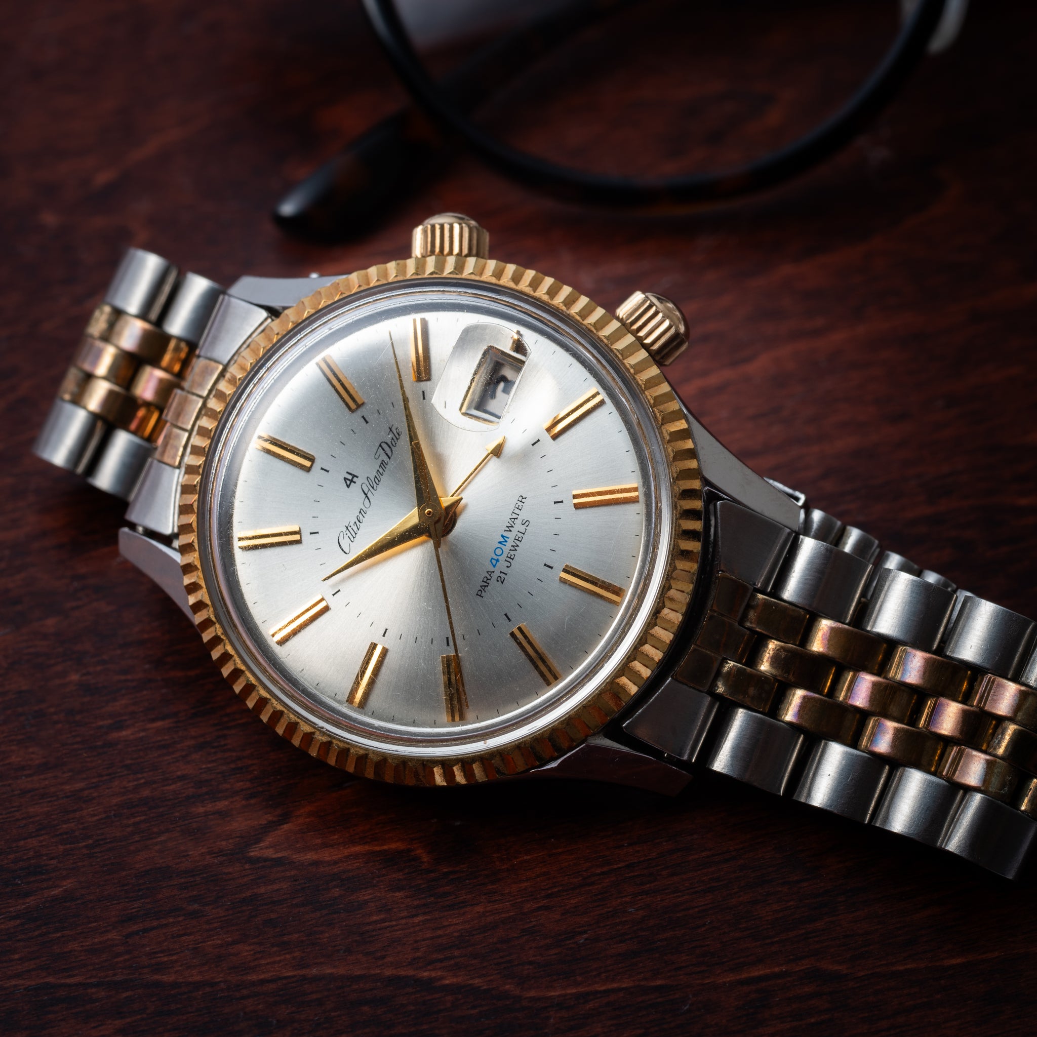 《ジャンク》シチズン アラーム 4Ｈ 手巻き メンズ腕時計