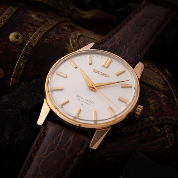 【美品】キングセイコー 44-2000 手巻 44KS 稼働品 金張 ノンデイト キングセイコー 44KS ノンデイト 手巻き 金張り 1967年製 AGF