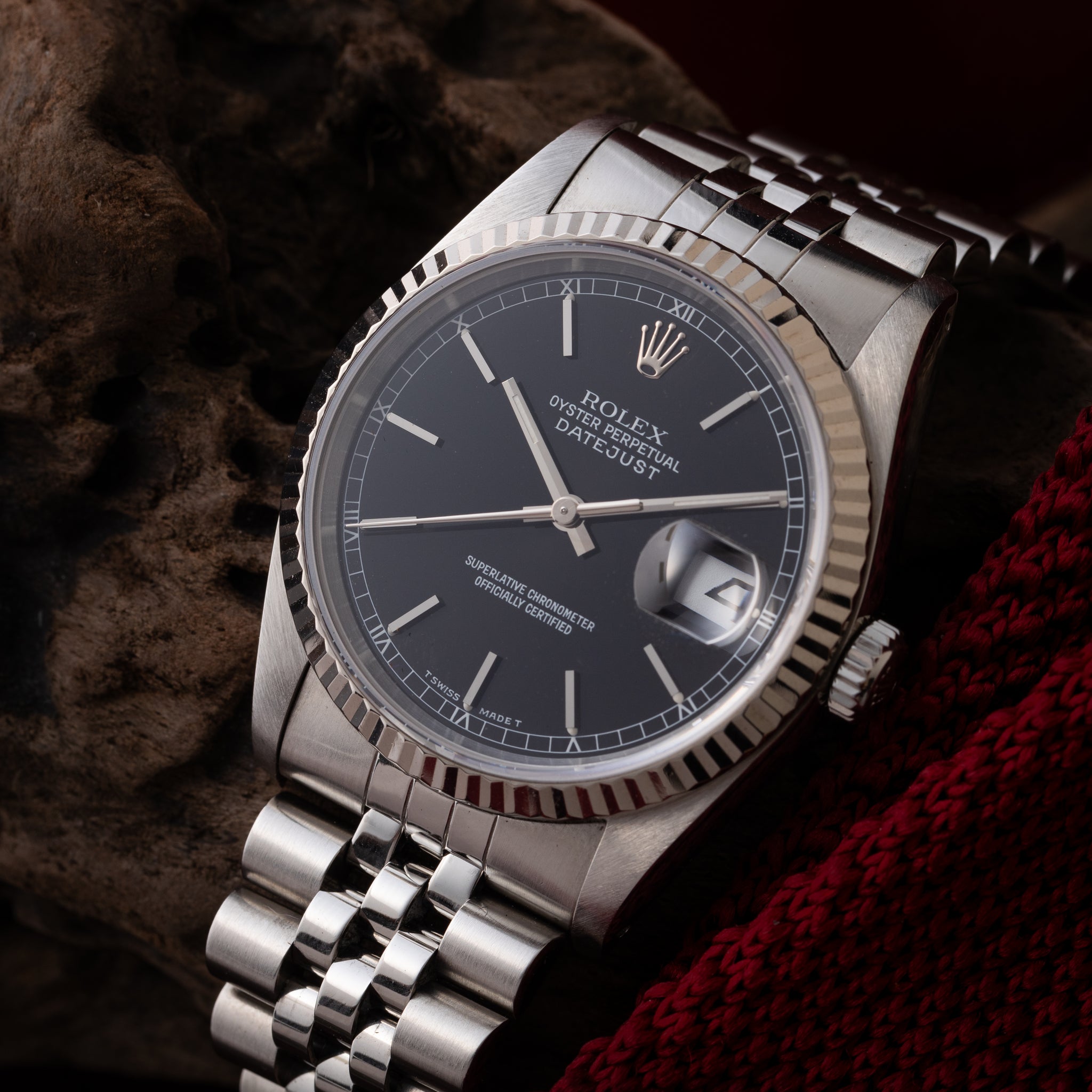 美品】ロレックス デイトジャスト 16234／ブラック文字盤 - 腕時計 ...