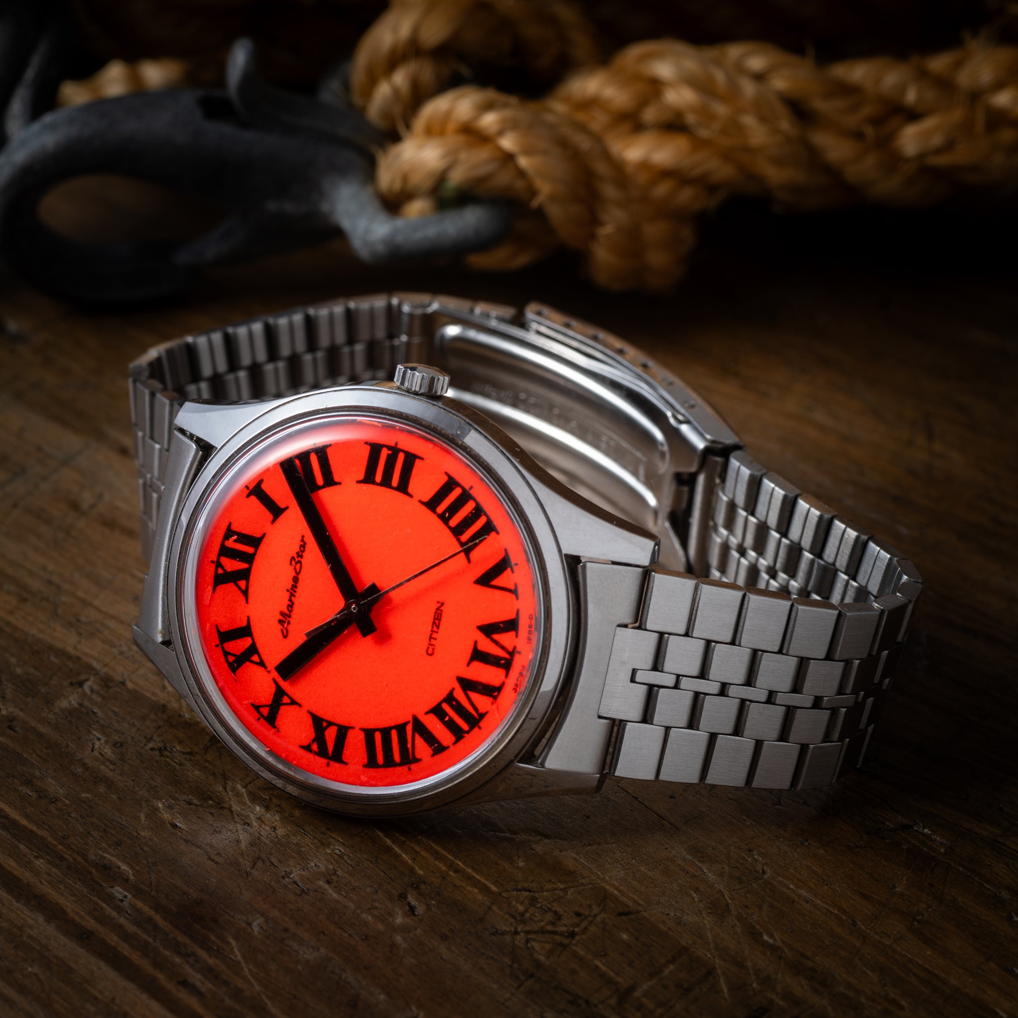 腕時計シチズン 1970年代 セブンスター オレンジダイヤル - 腕時計(アナログ)