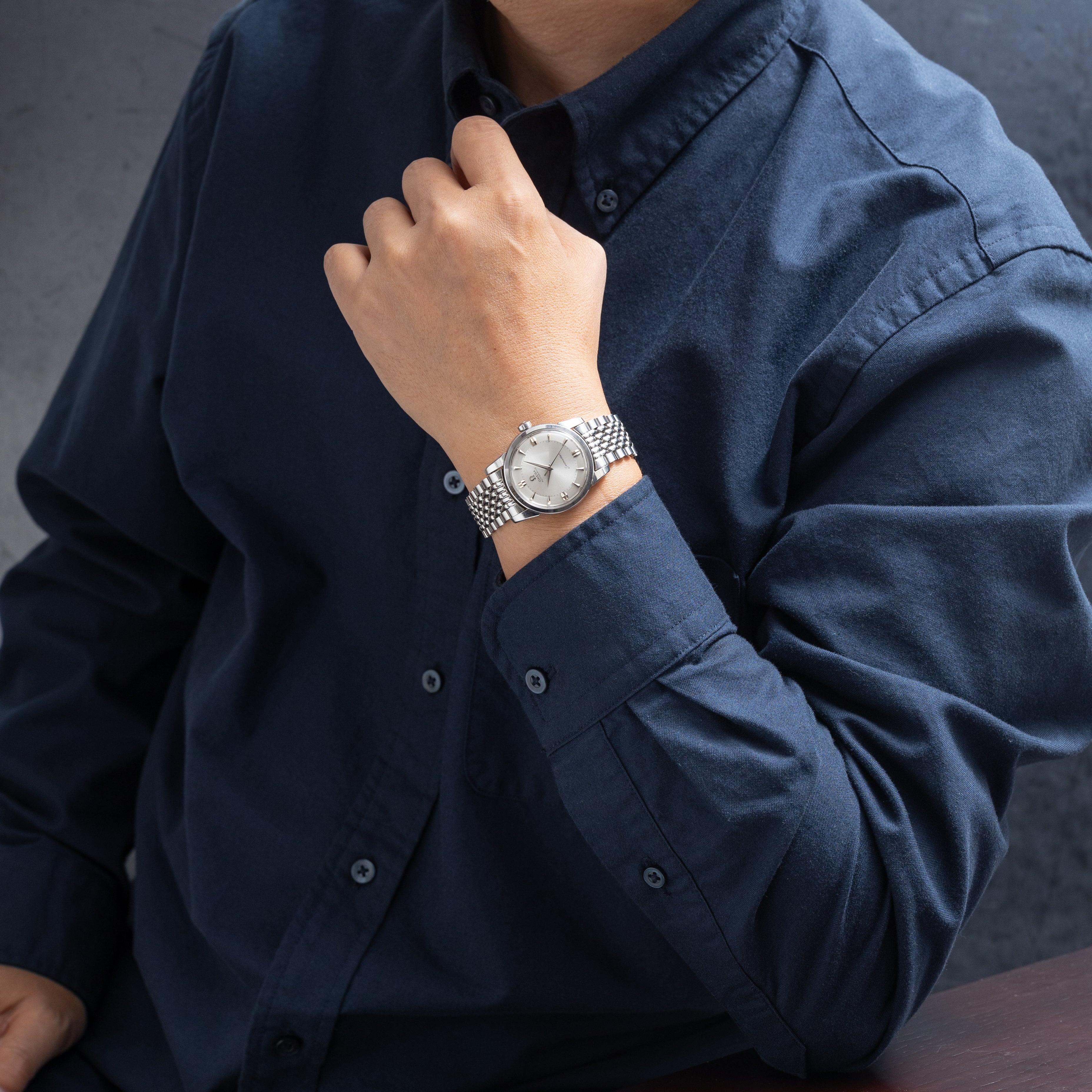 【オメガ】SEAMASTER75周年ブレスレット オメガ 18金無垢ホワイトゴールド レディースウォッチ 1967年製