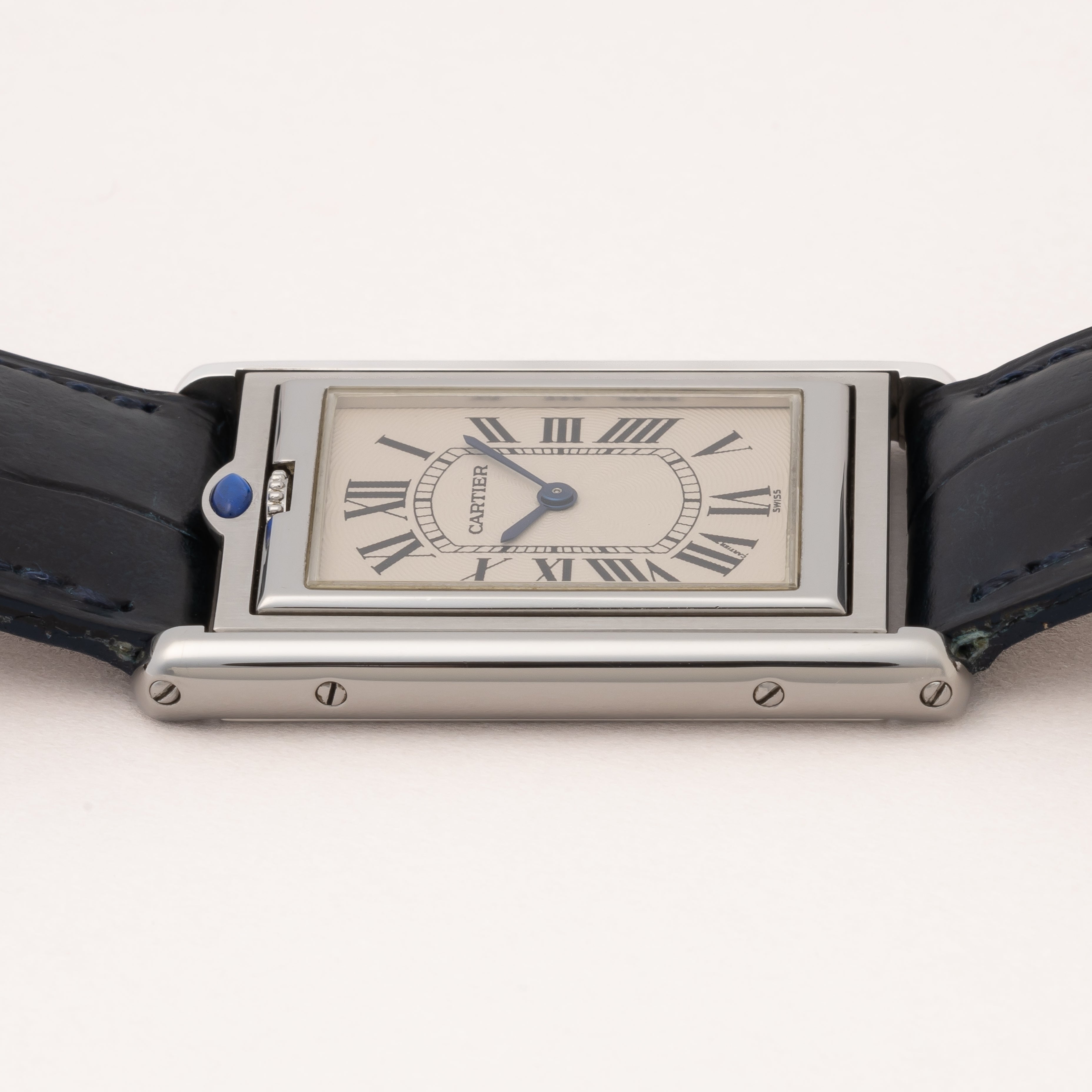 最安値通販Cartier カルティエ タンクバスキュラントXL W1016055 クォーツ メンズ 腕時計 デイト スモセコ クロコ 店舗受取可 その他