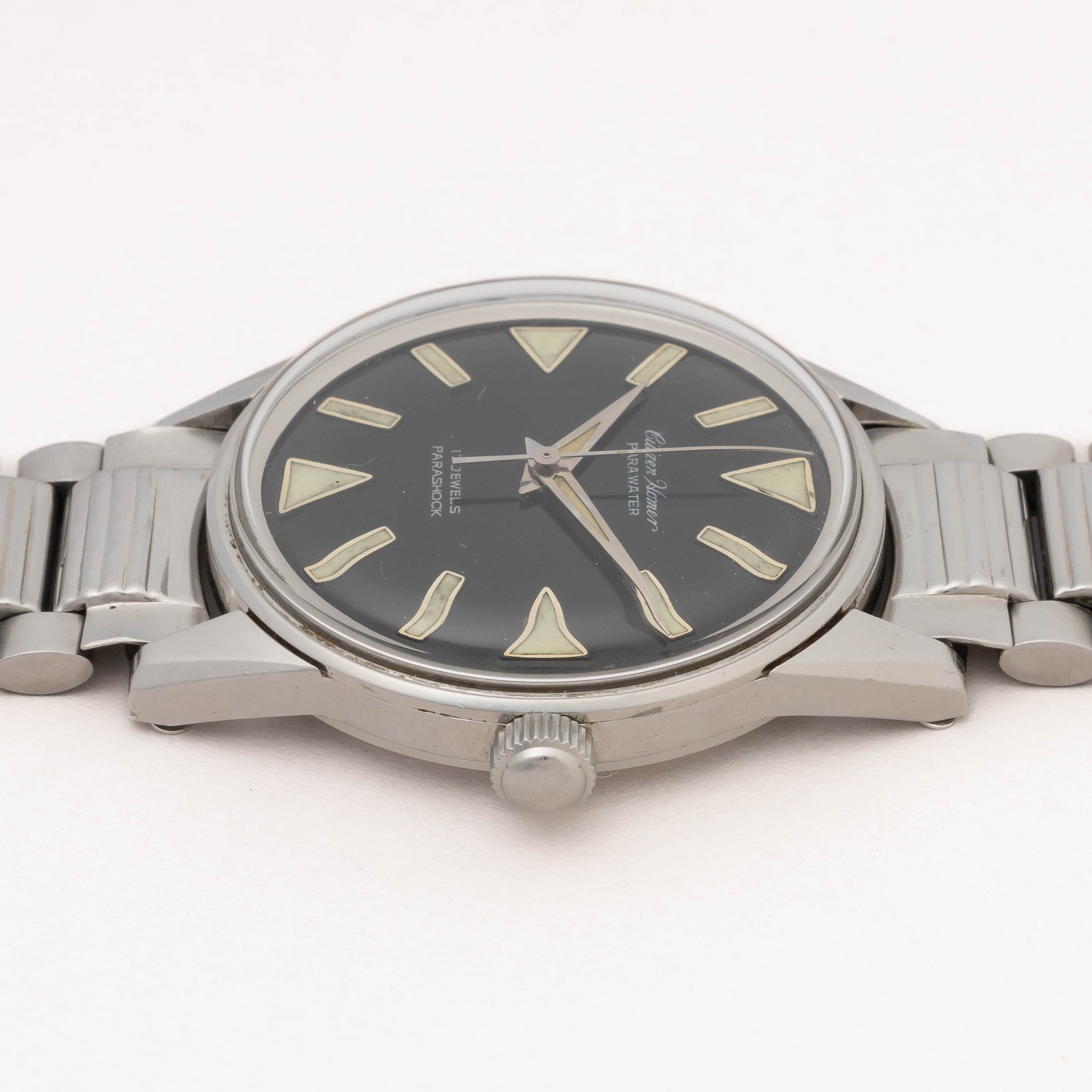 シチズン ホーマー パラウォーター オリジナルブラックダイヤル 1964年製 純正ステンレスブレス