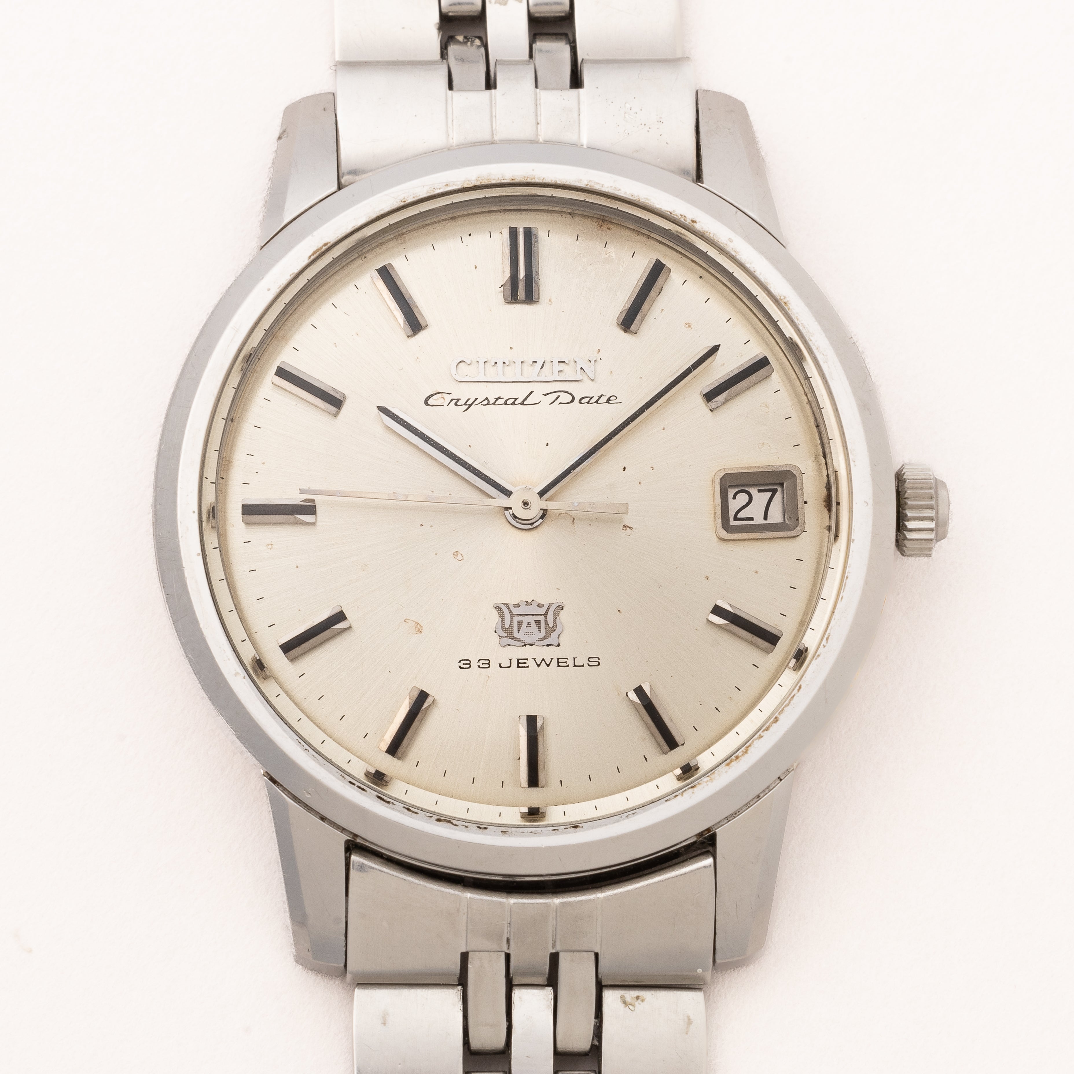 シチズン クリスタルデイト 1967年製 自動巻き 純正ブレス付き