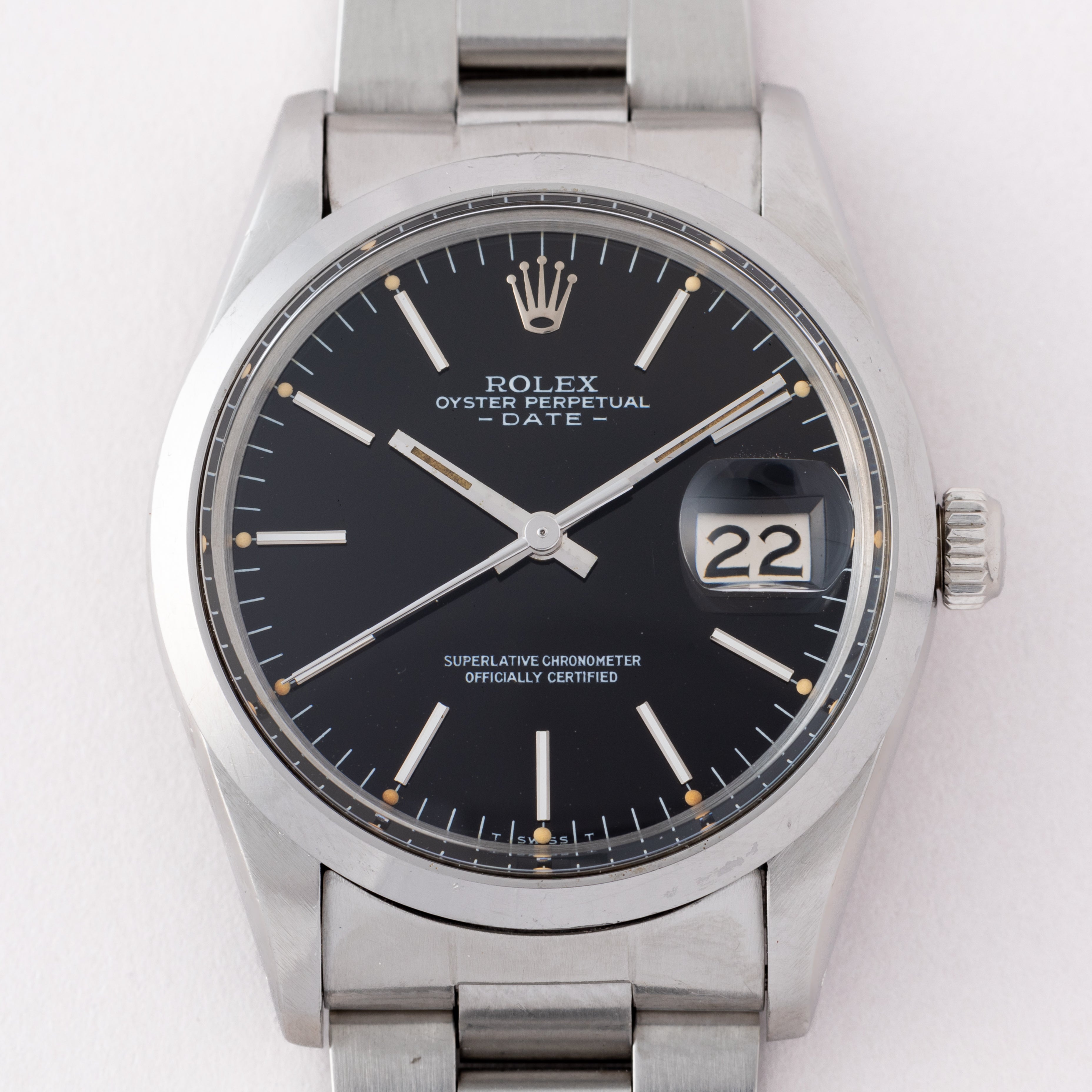 ロレックス 1981年製 オイスターパーペチュアルデイト Ref.15000 ブラックダイヤル