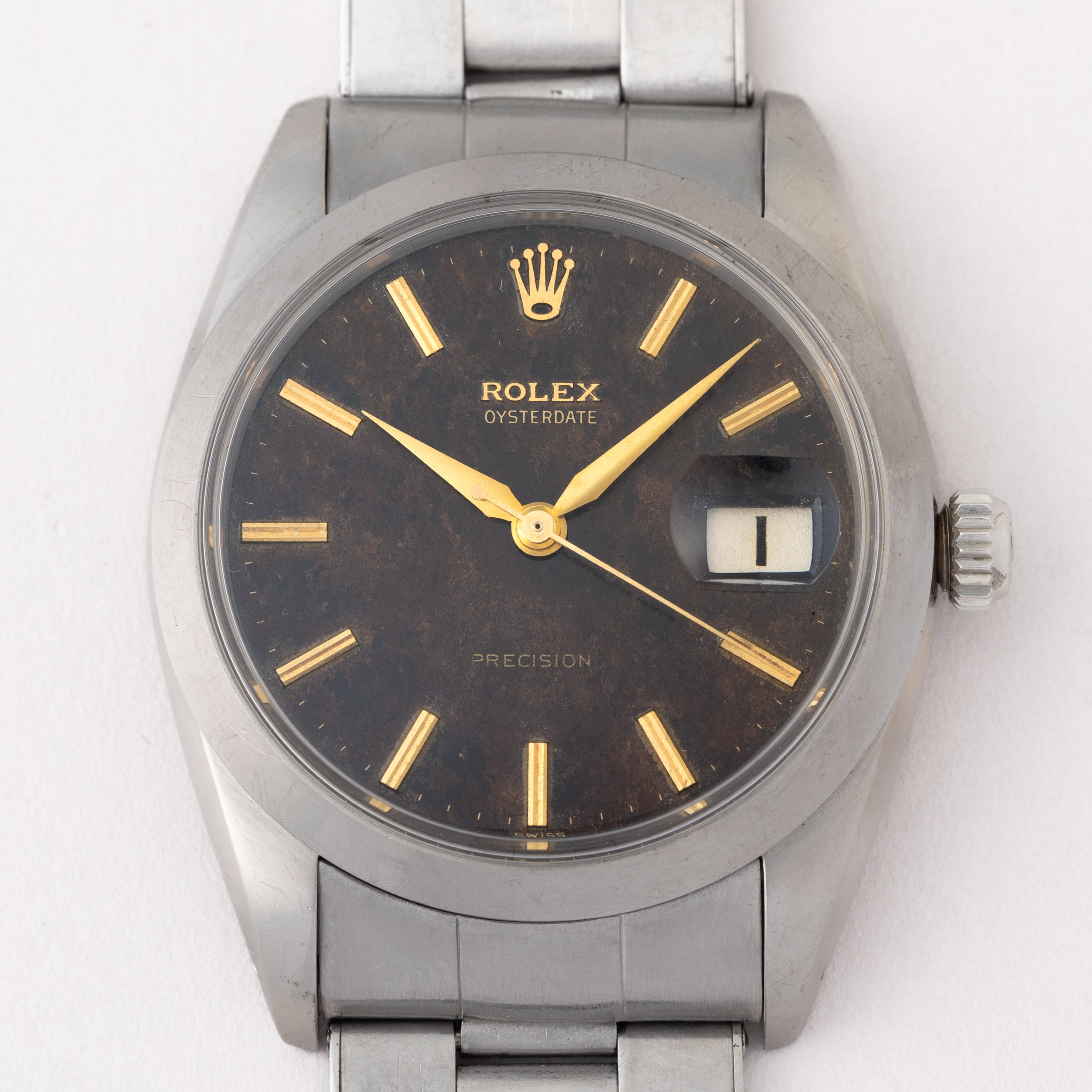 ロレックス オイスターデイト 1960年製 Ref.6694 ブラウンチェンジ