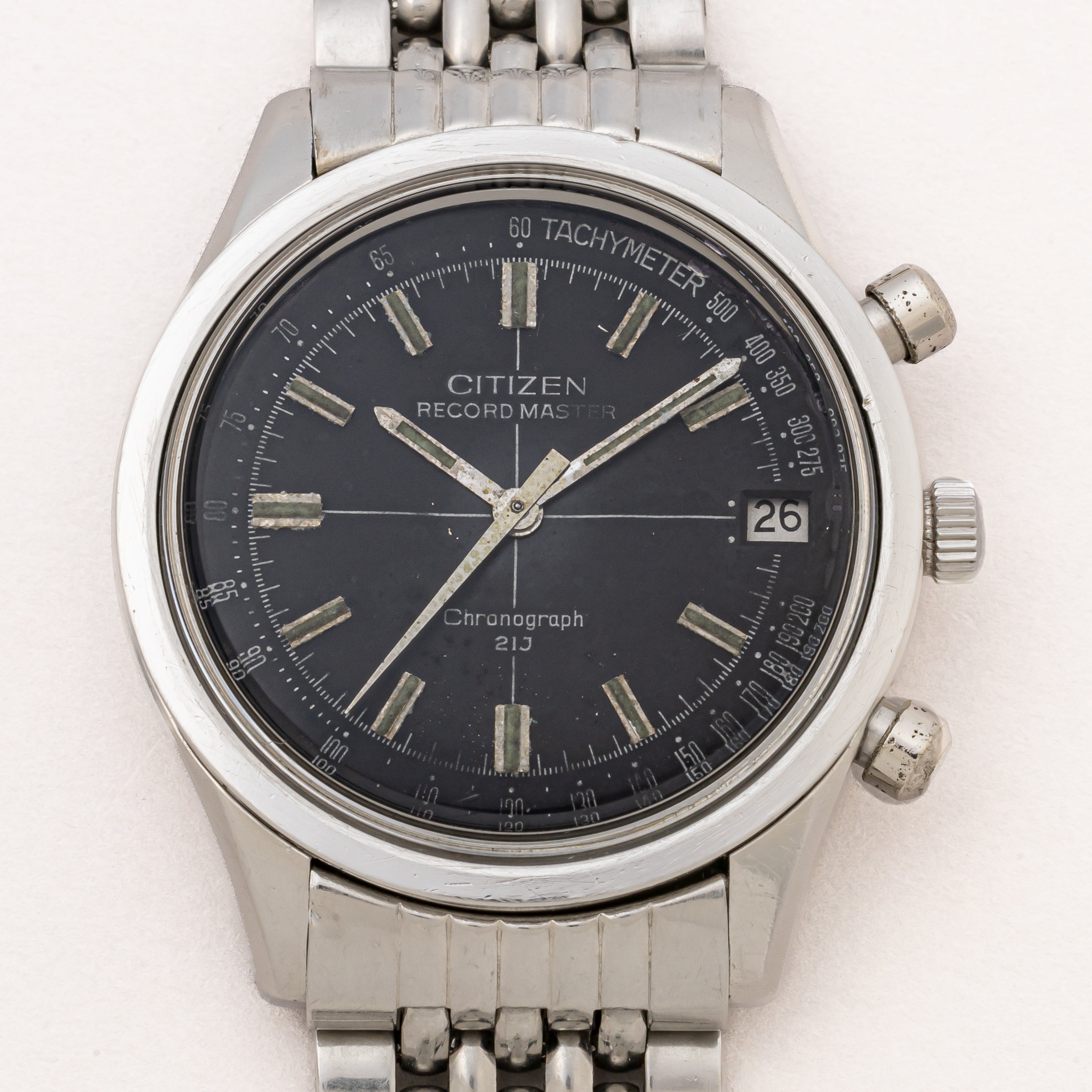 シチズン レコードマスター 1973年製 手巻き ブラックダイヤル