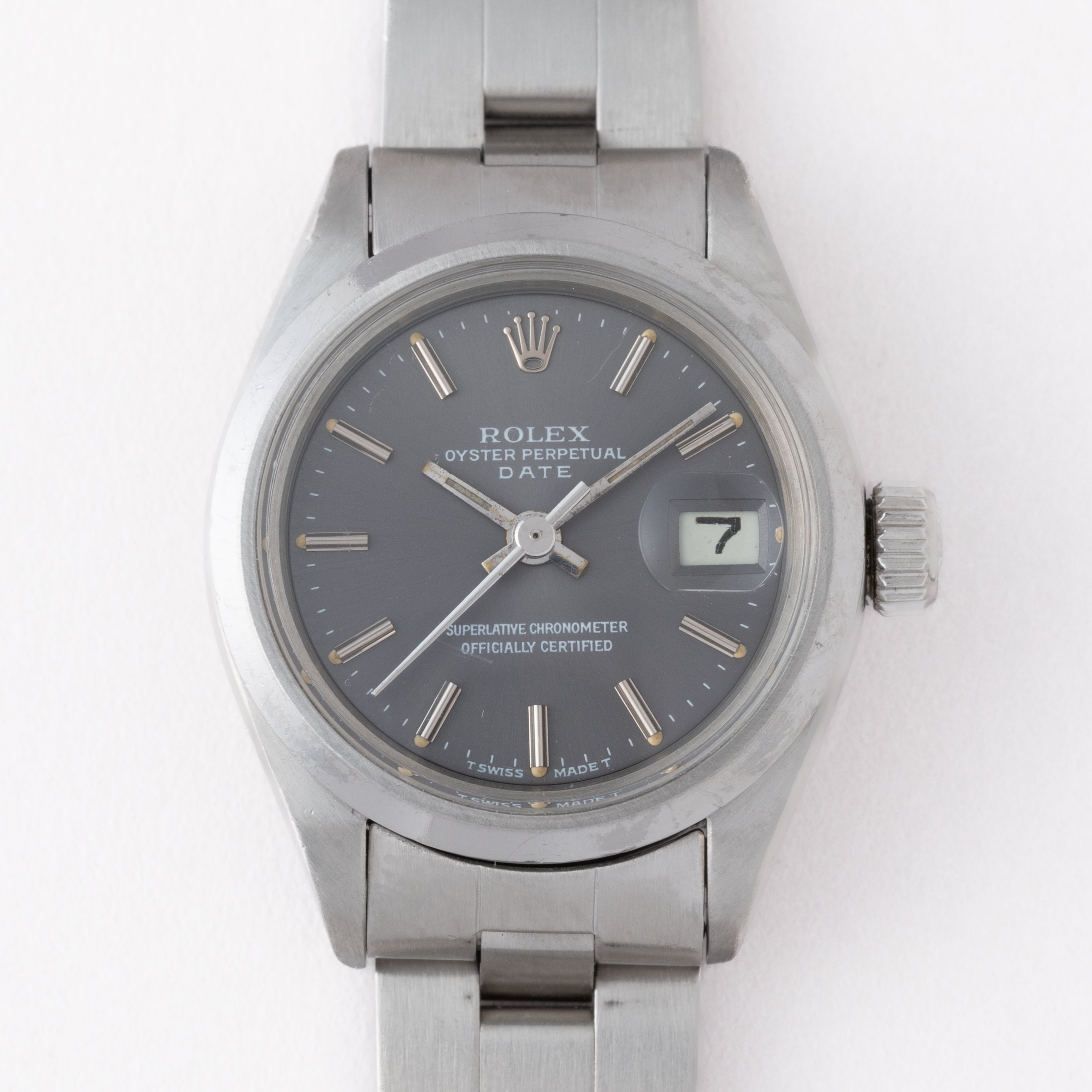 ROLEX OYSTER PERPETUAL DATE  文字盤　レディース ロレックス レディース 1973年製 オイスターパーペチュアル