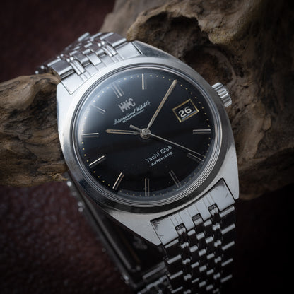 IWC ヨットクラブ 1966年製 ブラックダイヤル 純正ゲイフレアーブレス Cal.8541