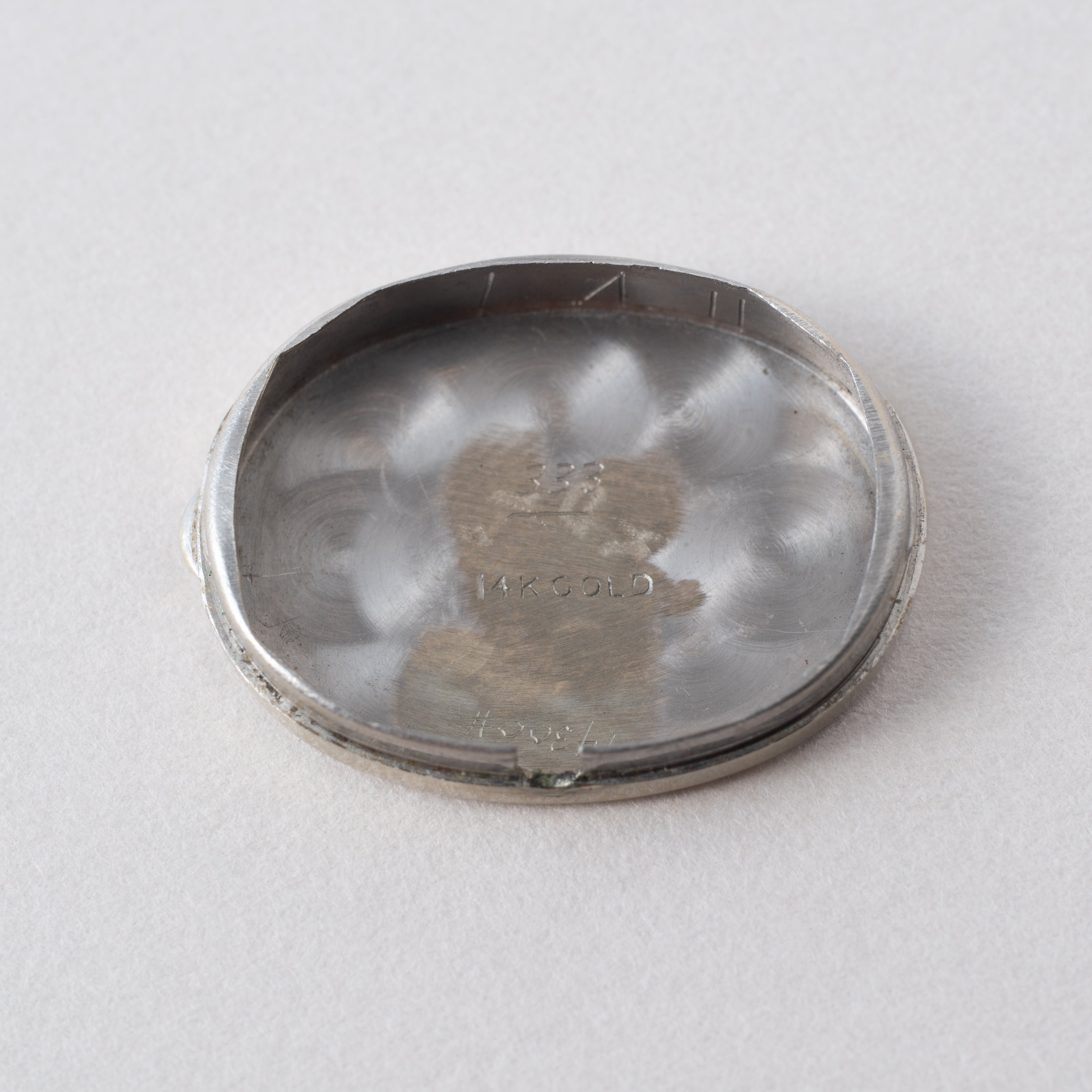 ハミルトン レディース 14金ホワイトゴールド 6Pダイヤ 手巻き