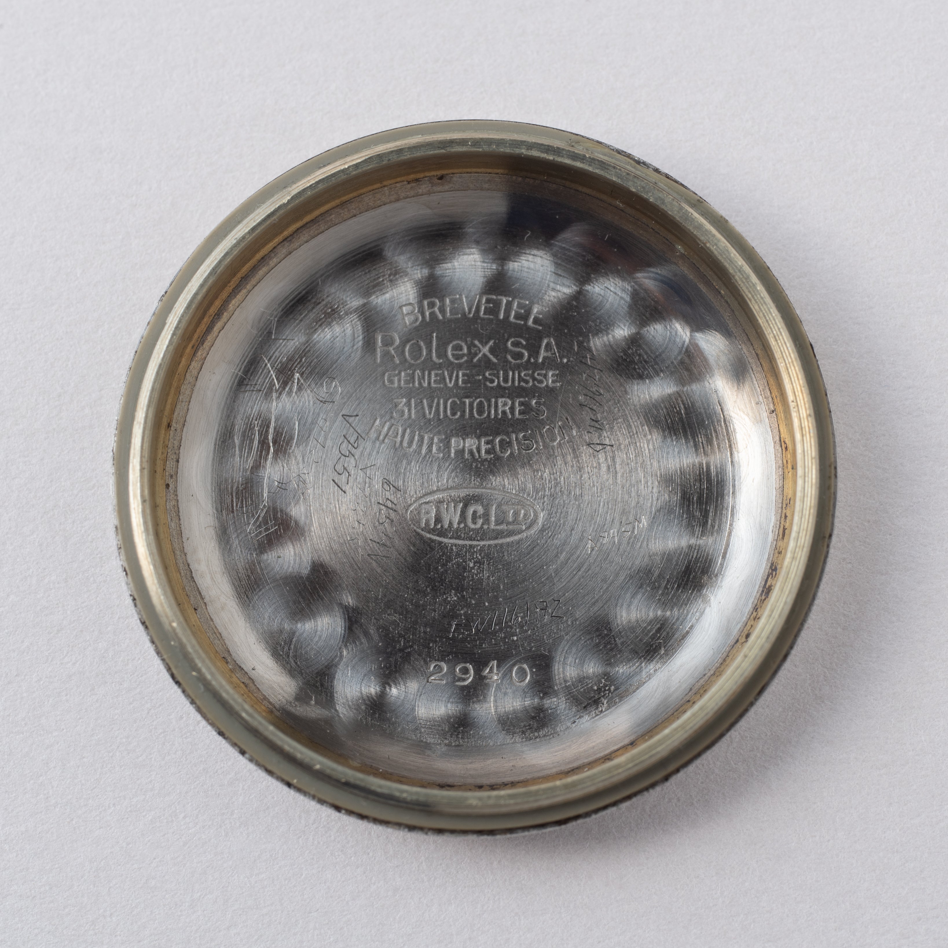 ロレックス1940 機能付き　リベットブレスレットアンティーク バブルバック用 ROLEX SSオイスターリベットブレスレット バブルバック用