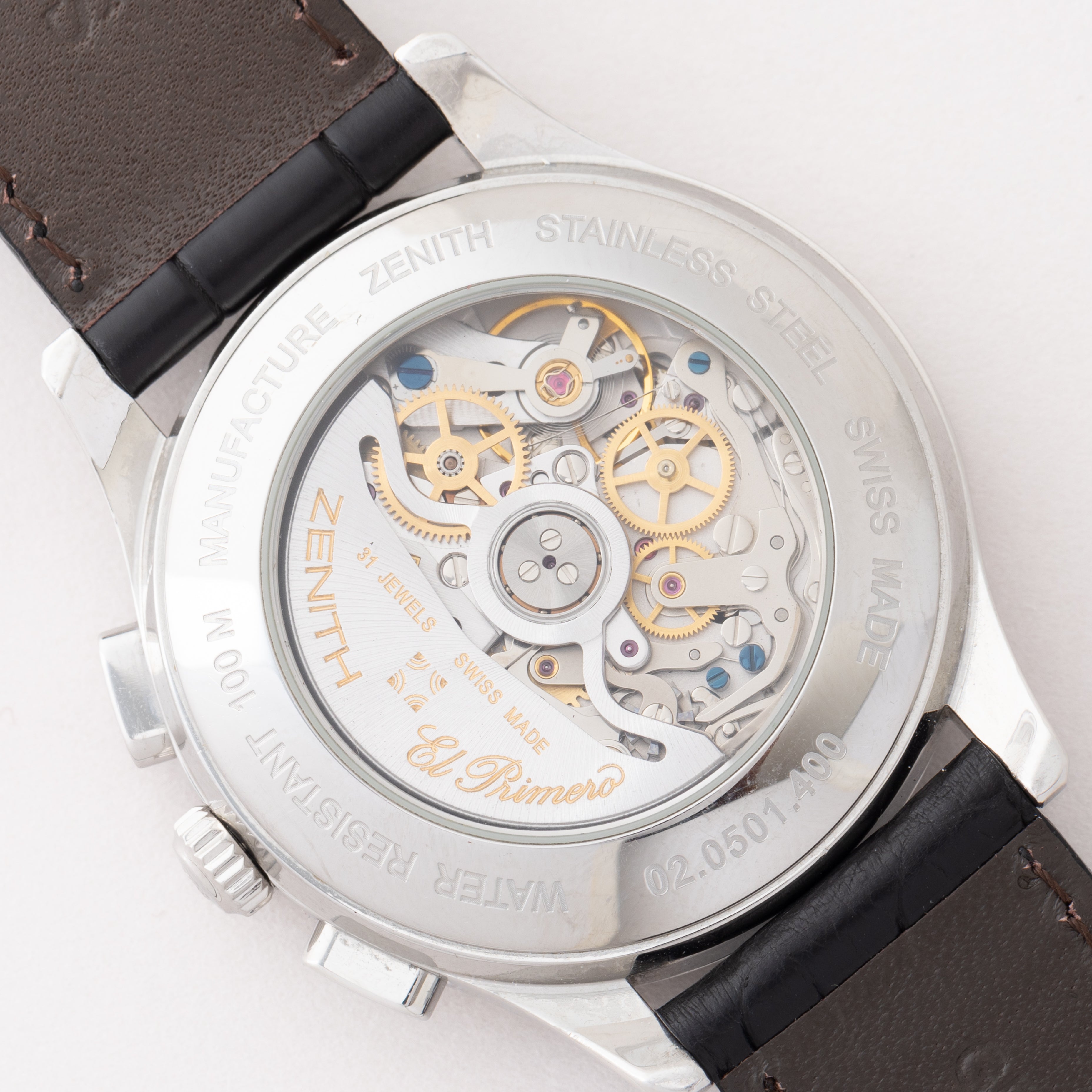 ゼニス クロノマスター エルプリメロ 2002年製 Ref.02.0501.400/01 純正ブレス,箱,タグ,ギャラ付き
