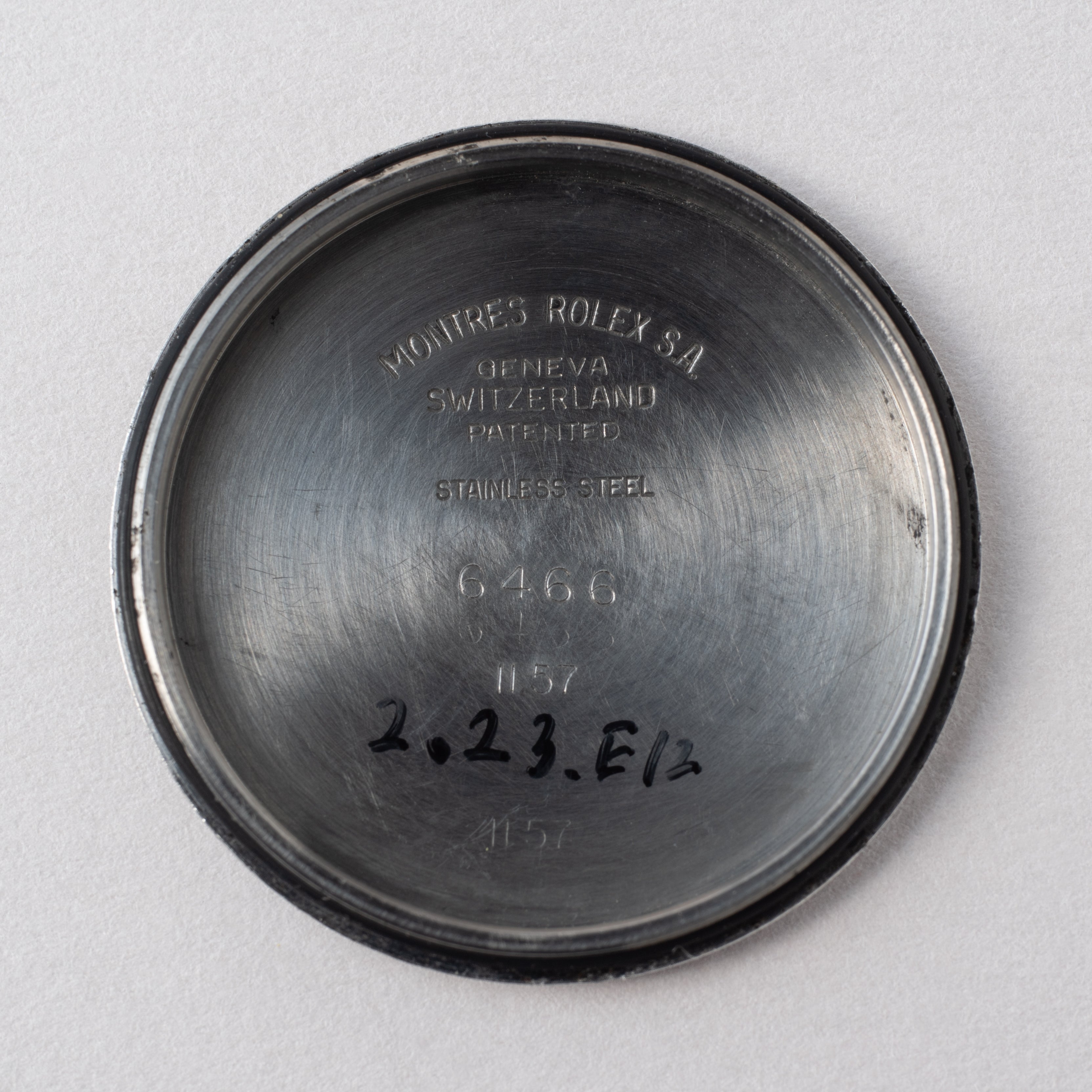 ロレックス オイスターデイト 1957年製 クサビハニカムダイヤル 赤黒カレンダー Ref.6466