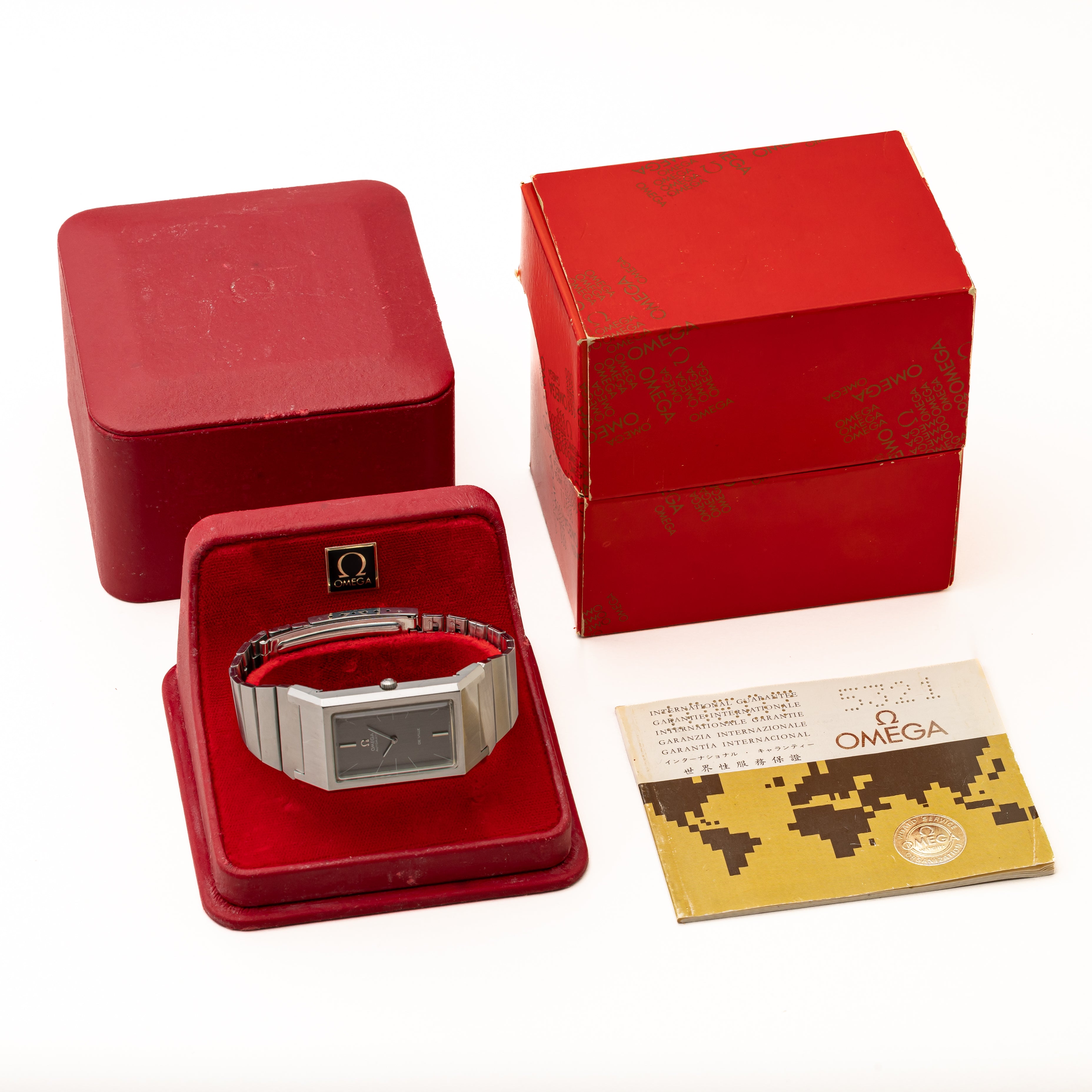 オメガ デ・ヴィル 1971年製 レクタンギュラー Ref.155.000 箱、ギャラ付き
