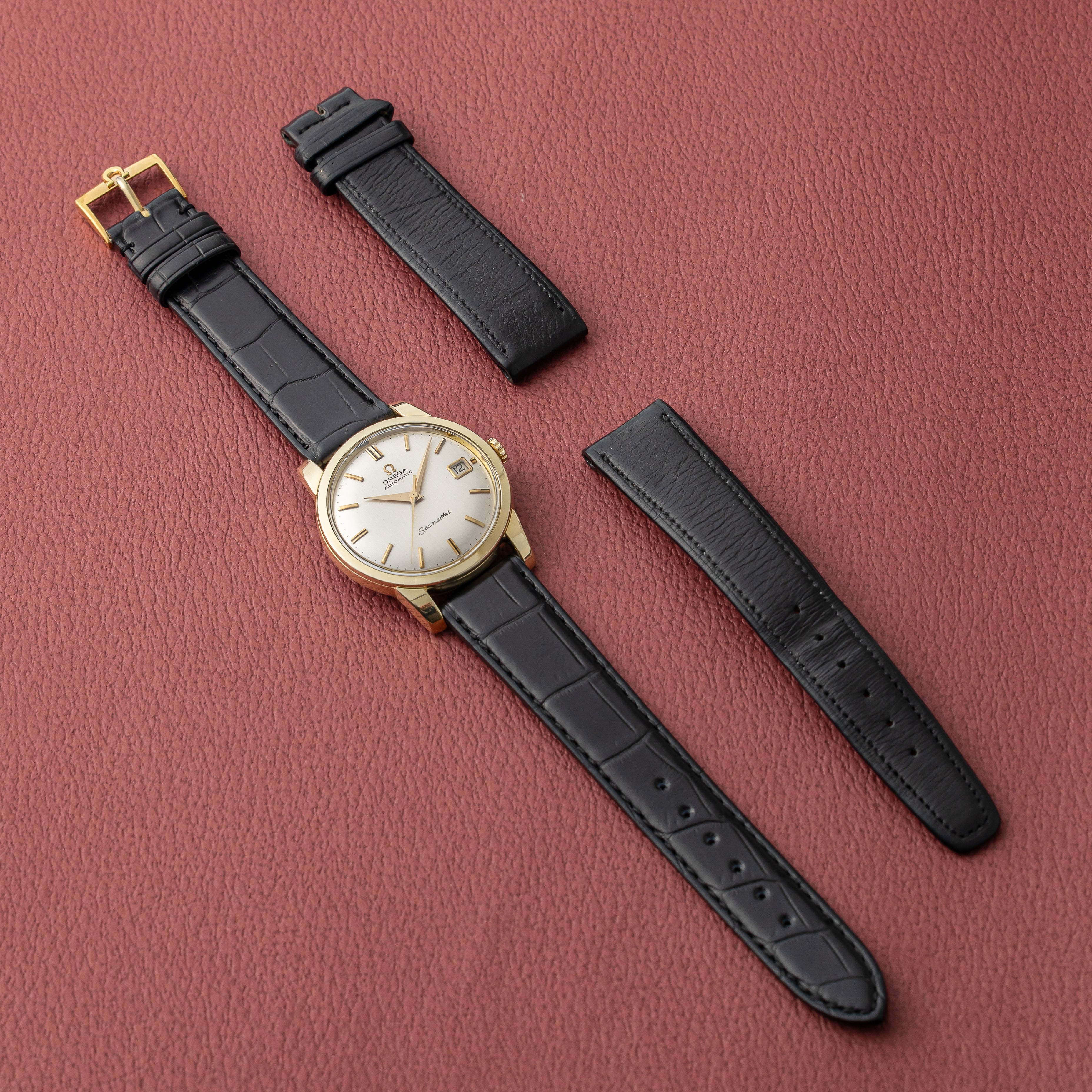オメガ シーマスター トップゴールド 1963年製 Ref.166011 純正ベルト、尾錠付き