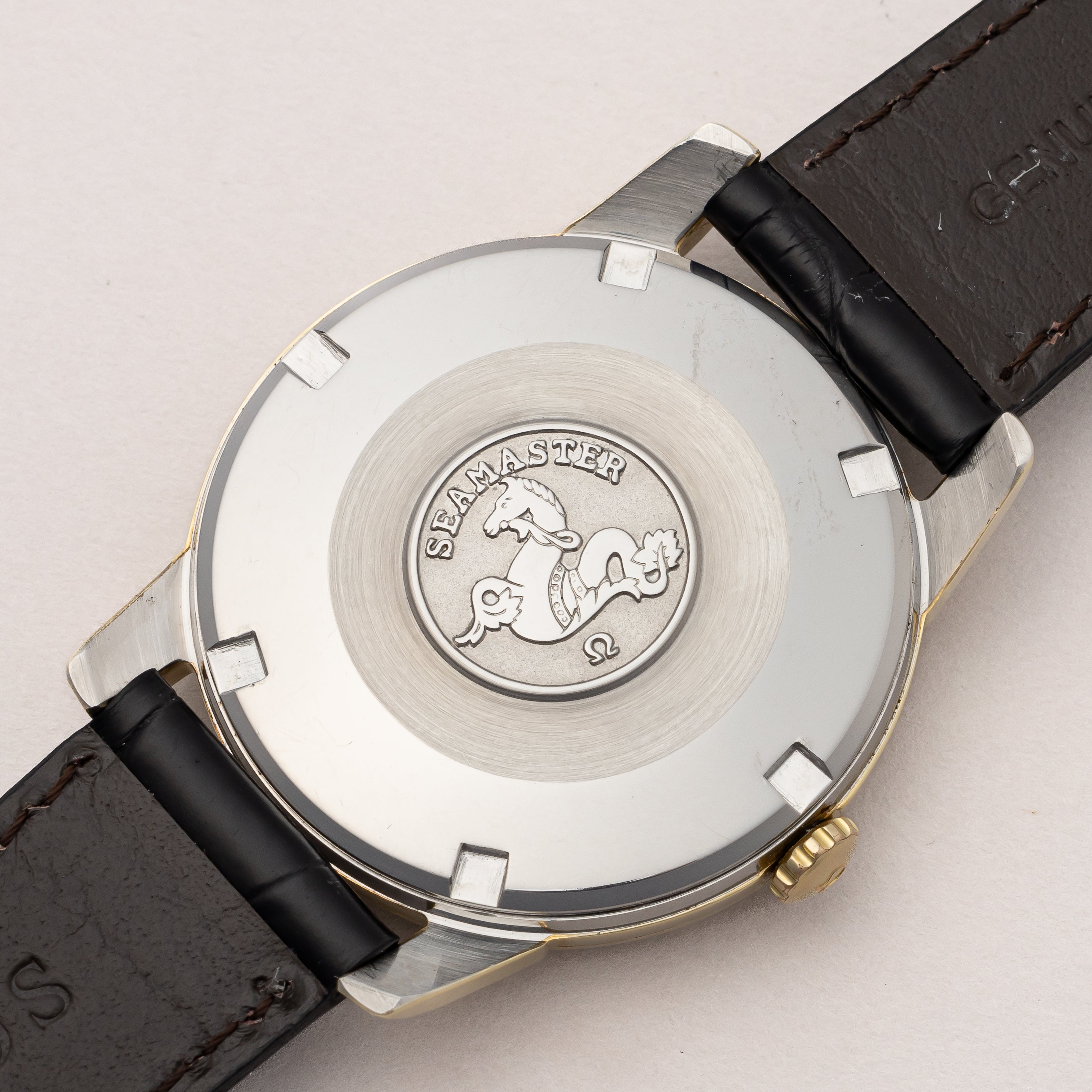 オメガ シーマスター トップゴールド 1963年製 Ref.166011 純正ベルト、尾錠付き