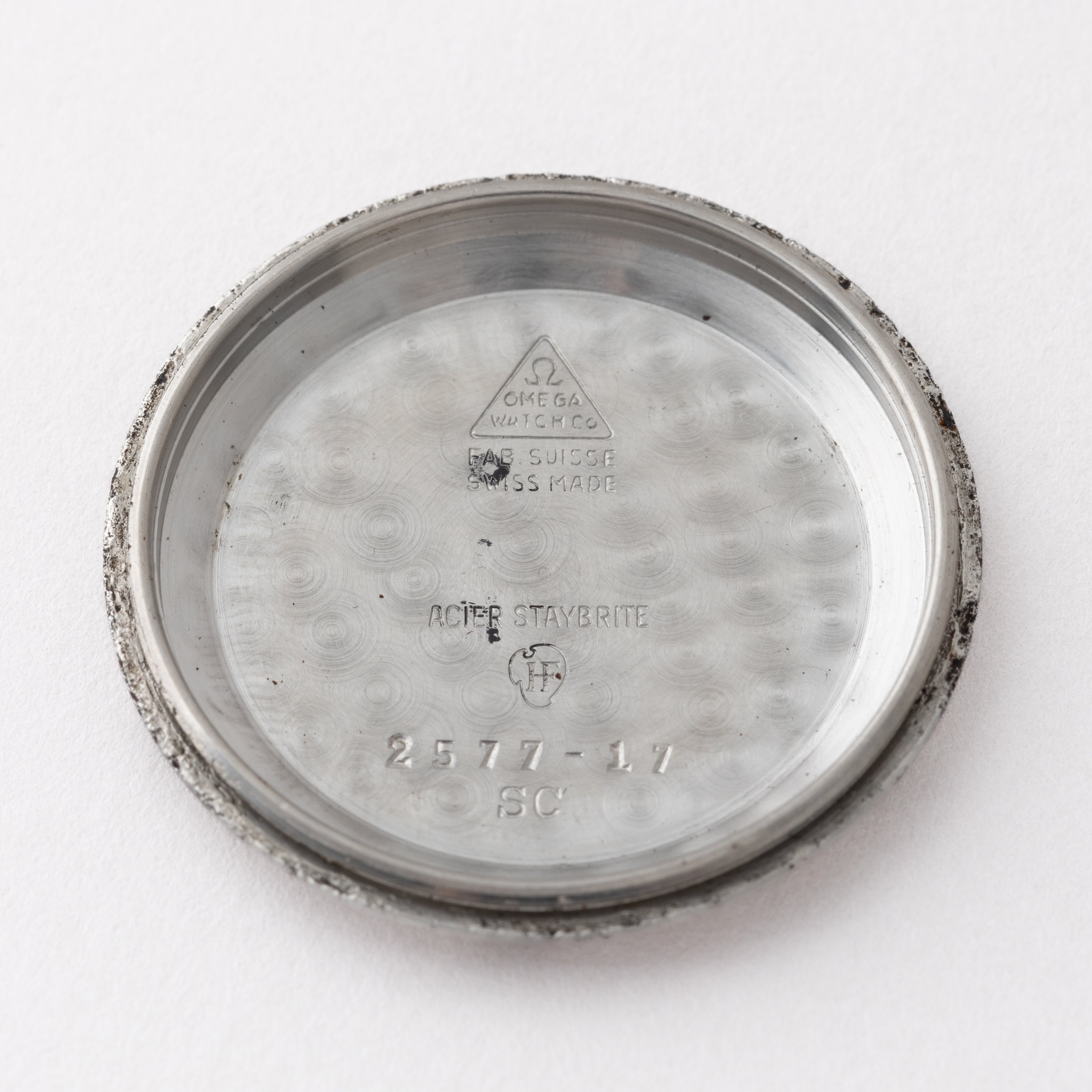 オメガ シーマスターオートマチック 1952年製 トップゴールド シェブロンダイヤル Ref.2577-17SC 箱付き