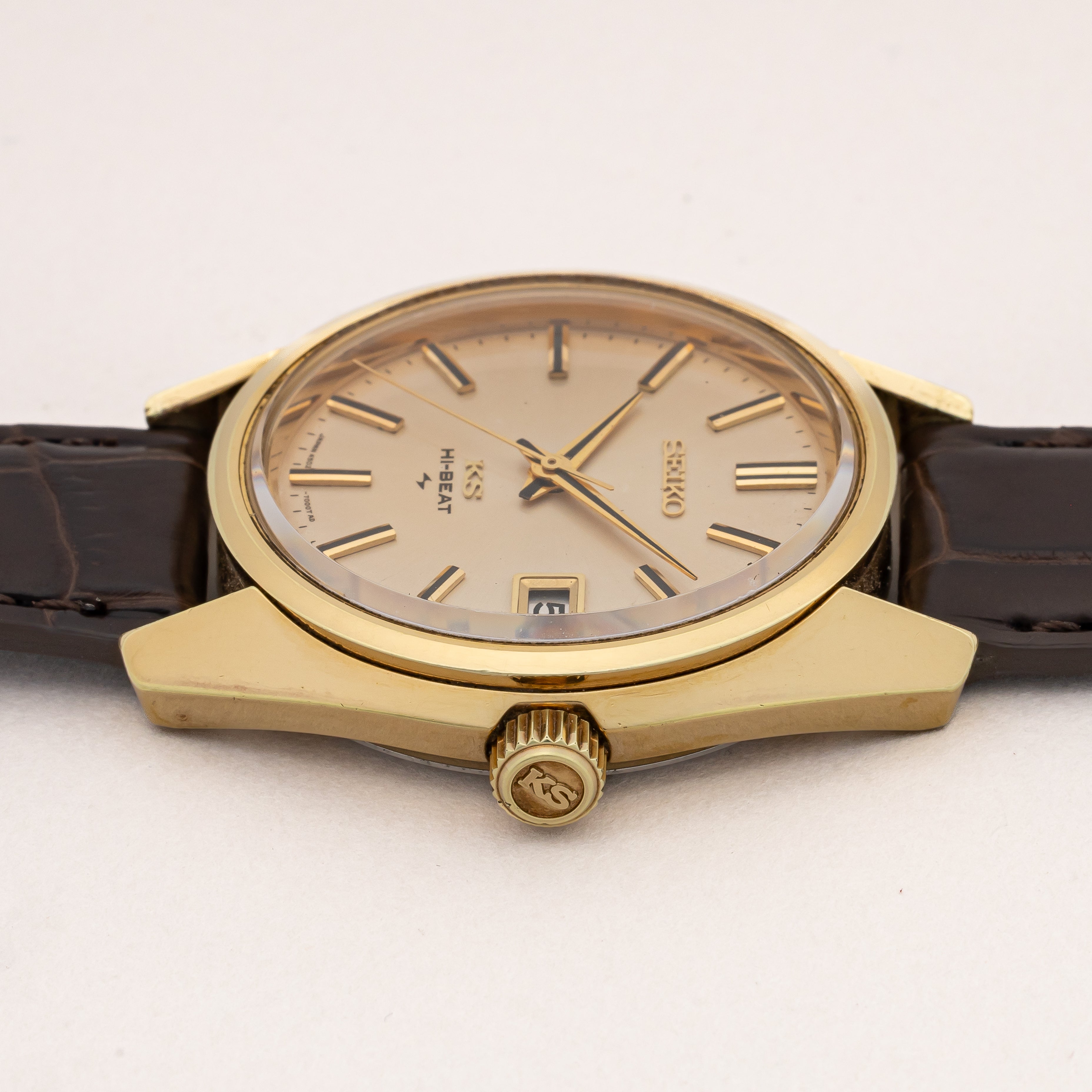 SEIKO SEIKO キングセイコー 45KS 1969年製 手巻き メンズ 腕時計 CAP GOLD クッションケース 社外ベルト 4502-8000【いおき質店】