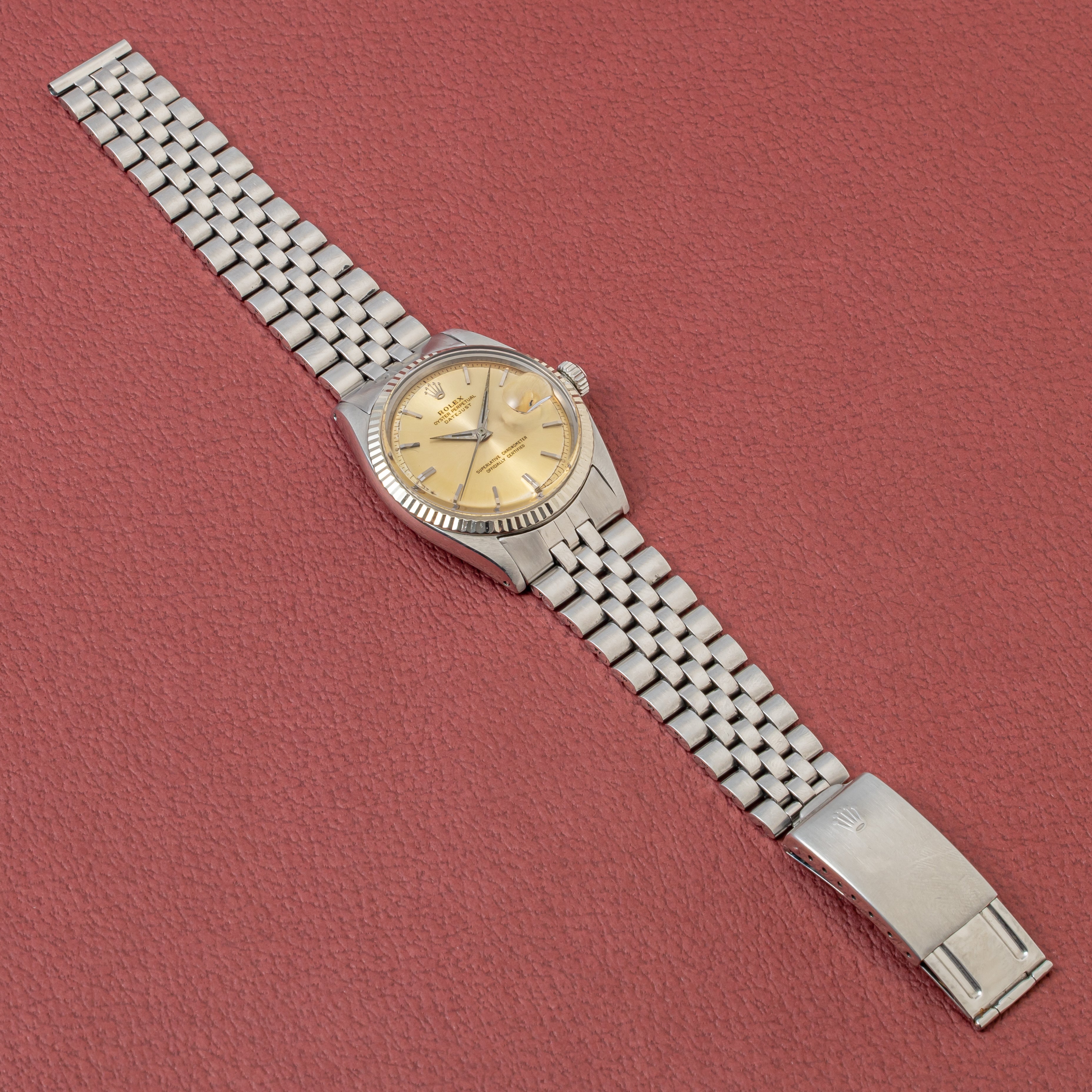 ロレックス デイトジャスト 1963年製 Ref.1601 WGベゼル ドーフィンハンド