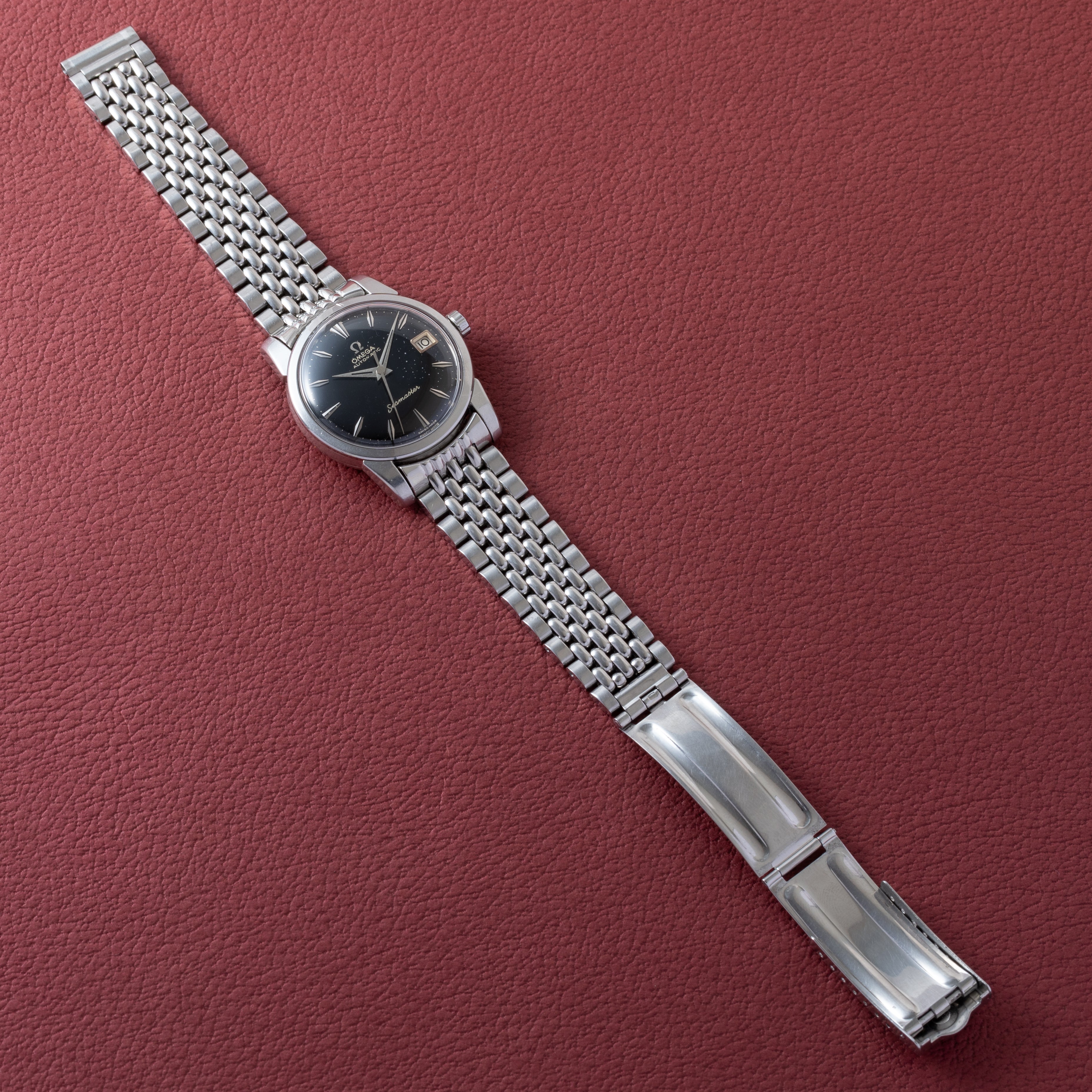 オメガ シーマスター 1958年製 オリジナルブラックギルドダイヤル Ref.2849 箱付き 純正ブレス