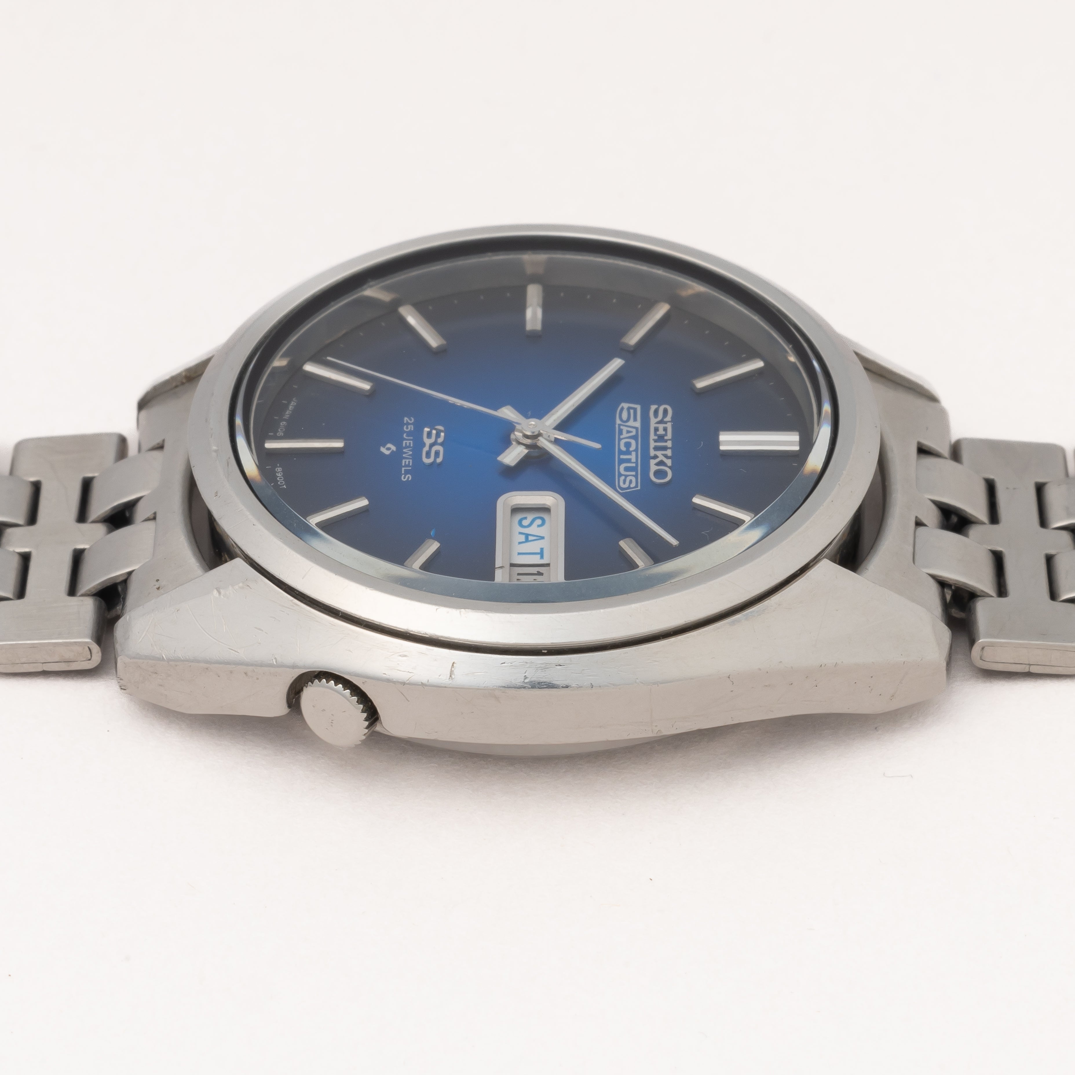 希少1973年モデルセイコー5アクタスブルー系ダイヤル5面カットガラス腕時計　S752 その他