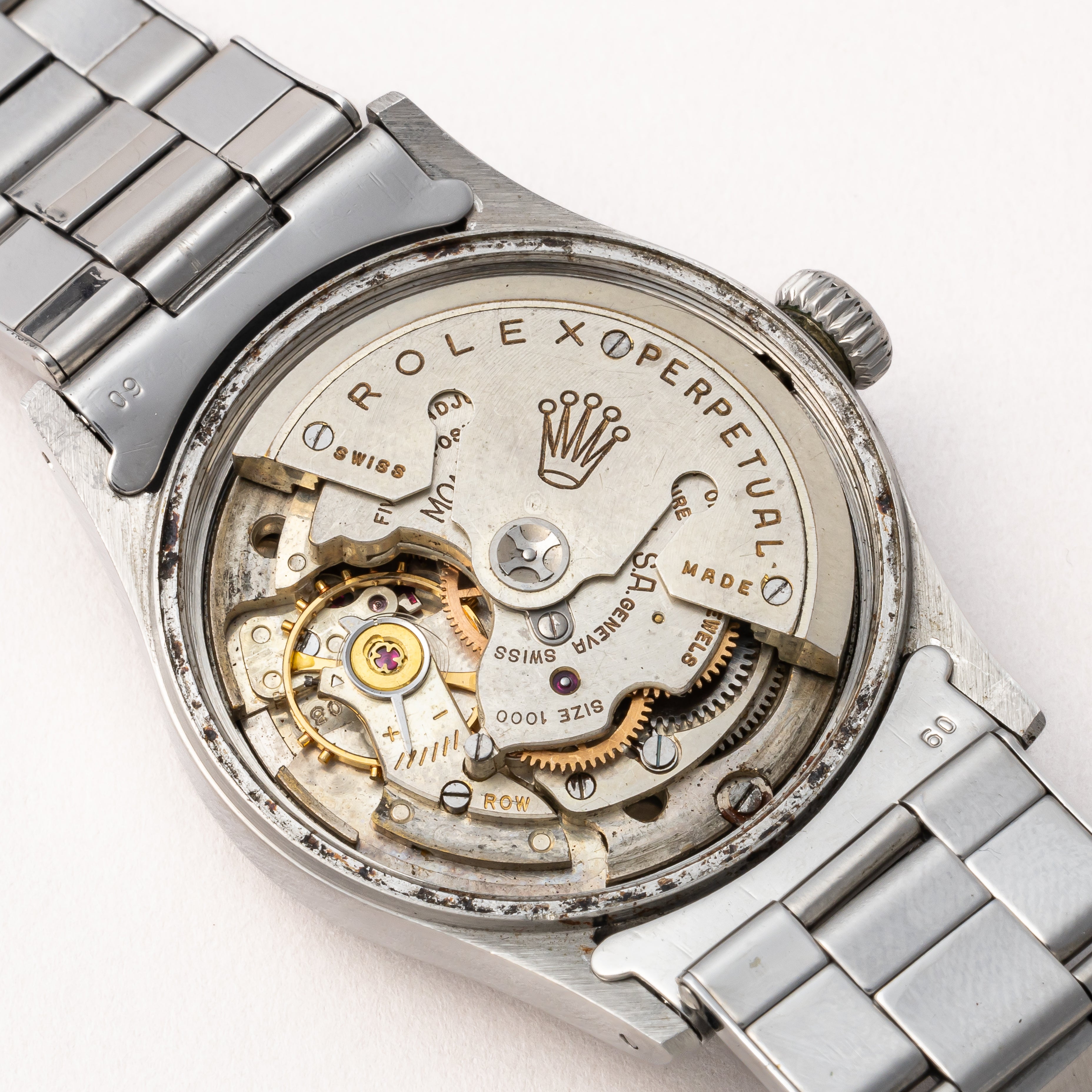 ロレックス オイスター パーペチュアル デイト 1954年製 Ref.6518 赤黒