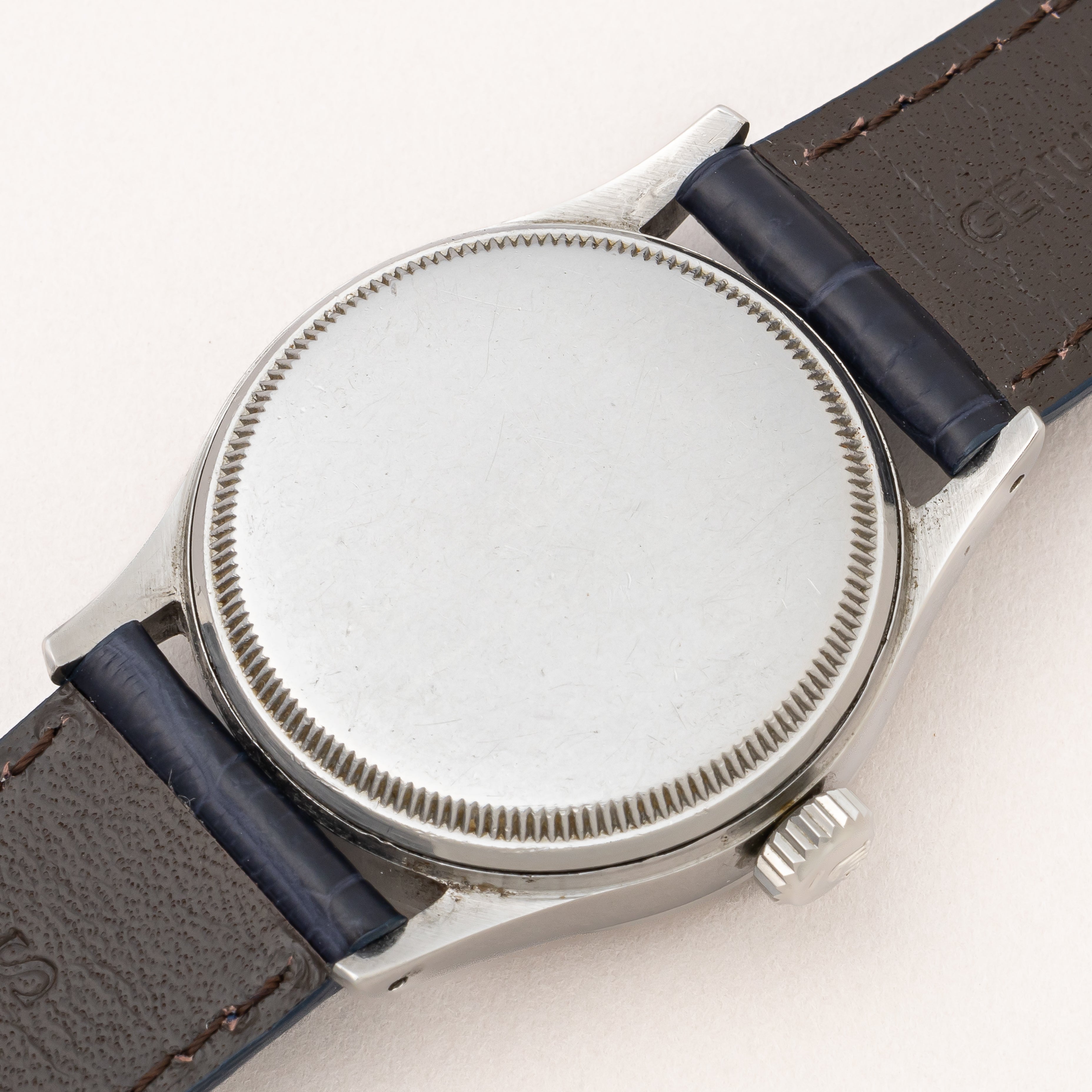 ロレックス オイスター パーペチュアル デイト 1954年製 Ref.6518 ギョーシェダイヤル 赤黒カレンダー リダン