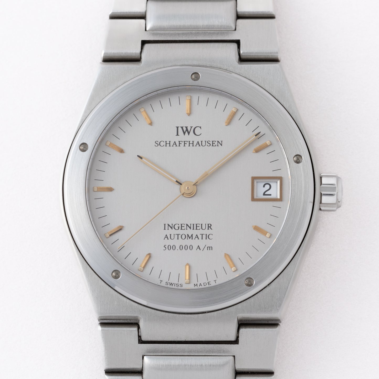 IWC インジュニア Ref.3508 グレーダイヤル 1990年代 Cal.37590 修理保証書、ギャラ付き