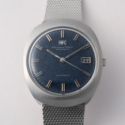 IWC ブルーマーブルダイヤル 1974年製 トノーケース 純正メッシュブレス ギャラ付