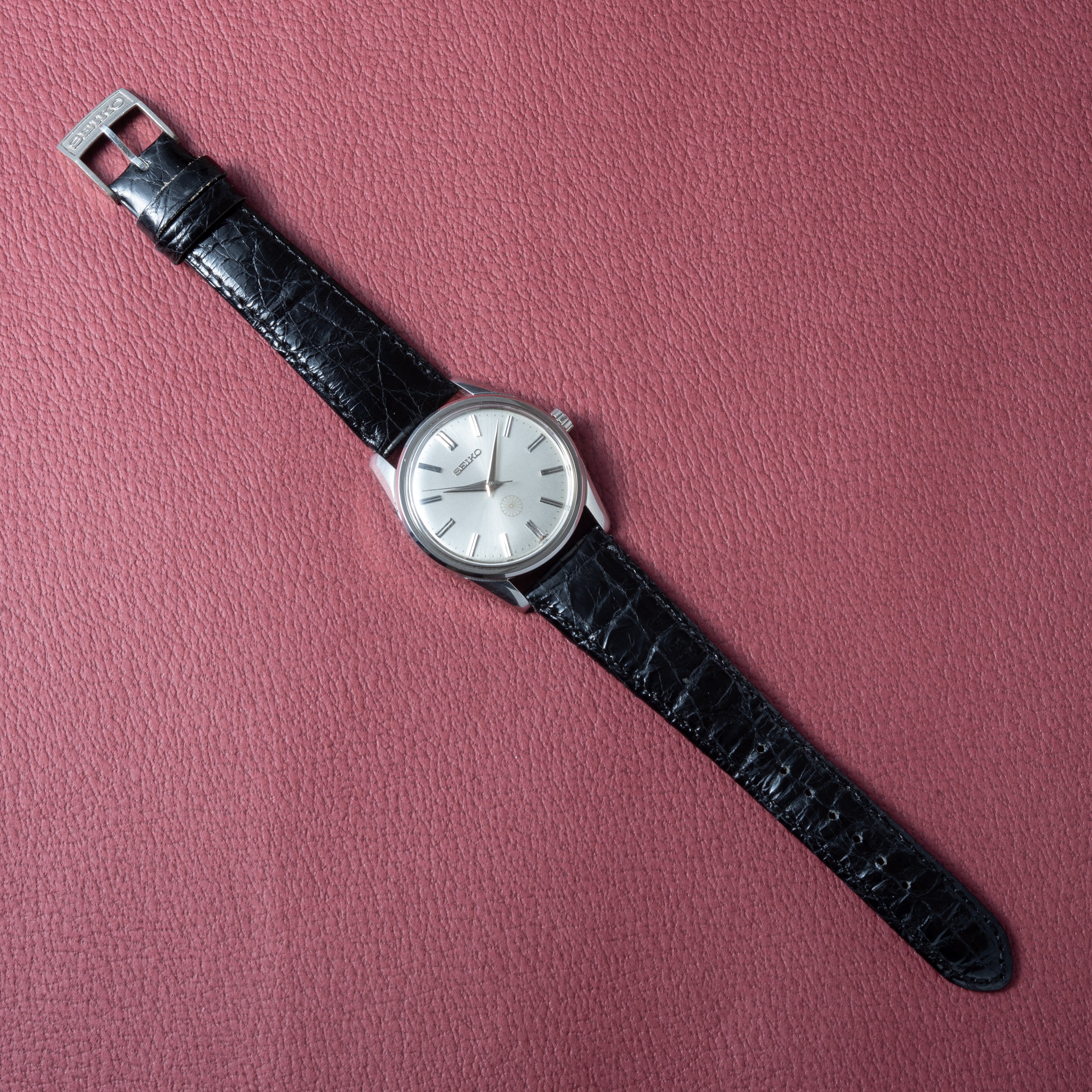 セイコー  菊花紋章 ハイビート 1960年代後半製 Ref.5720-9990 純正尾錠付き