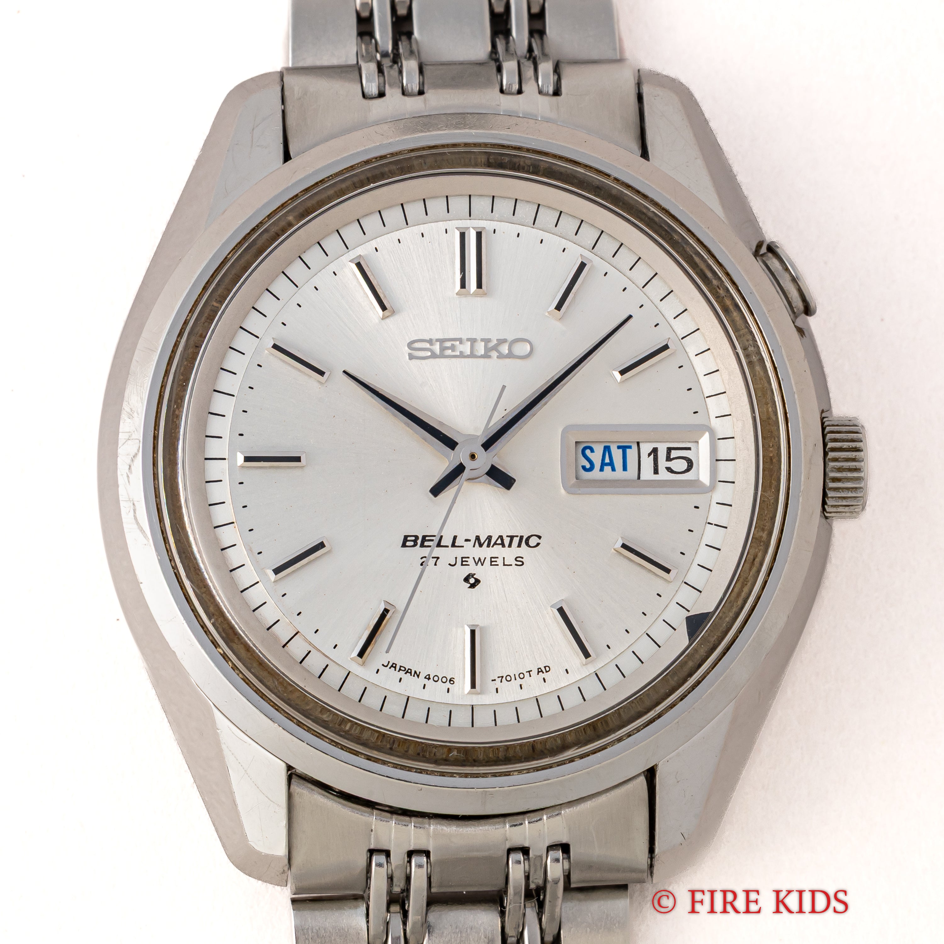 セイコー ベルマチック 1968年製 ステンレス 自動巻アラームウオッチ Ref.4006-7012 純正ブレス